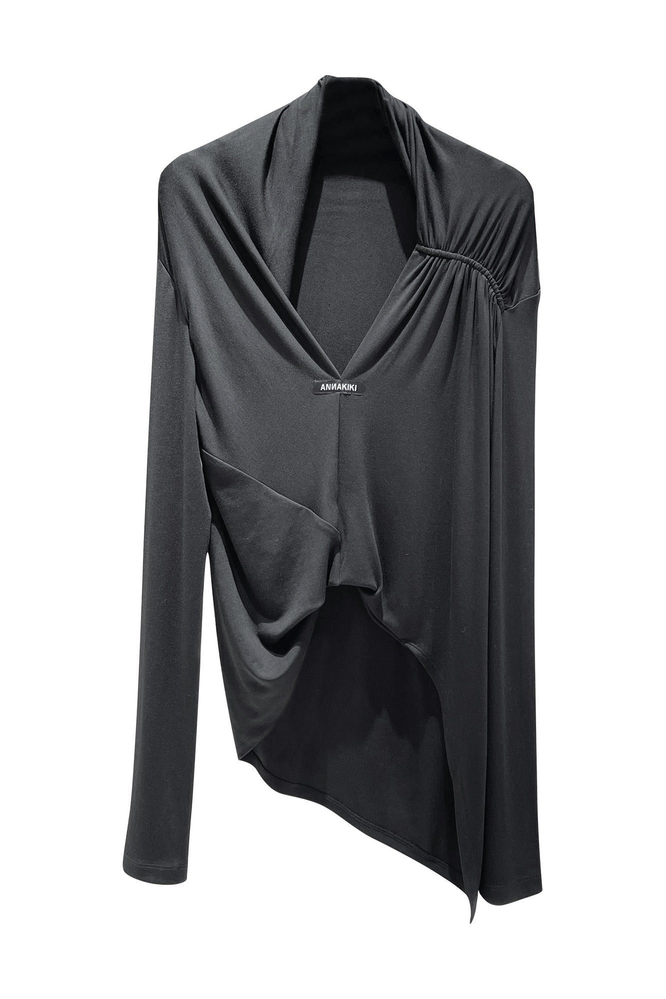 Cut-out pleated top with cutout back