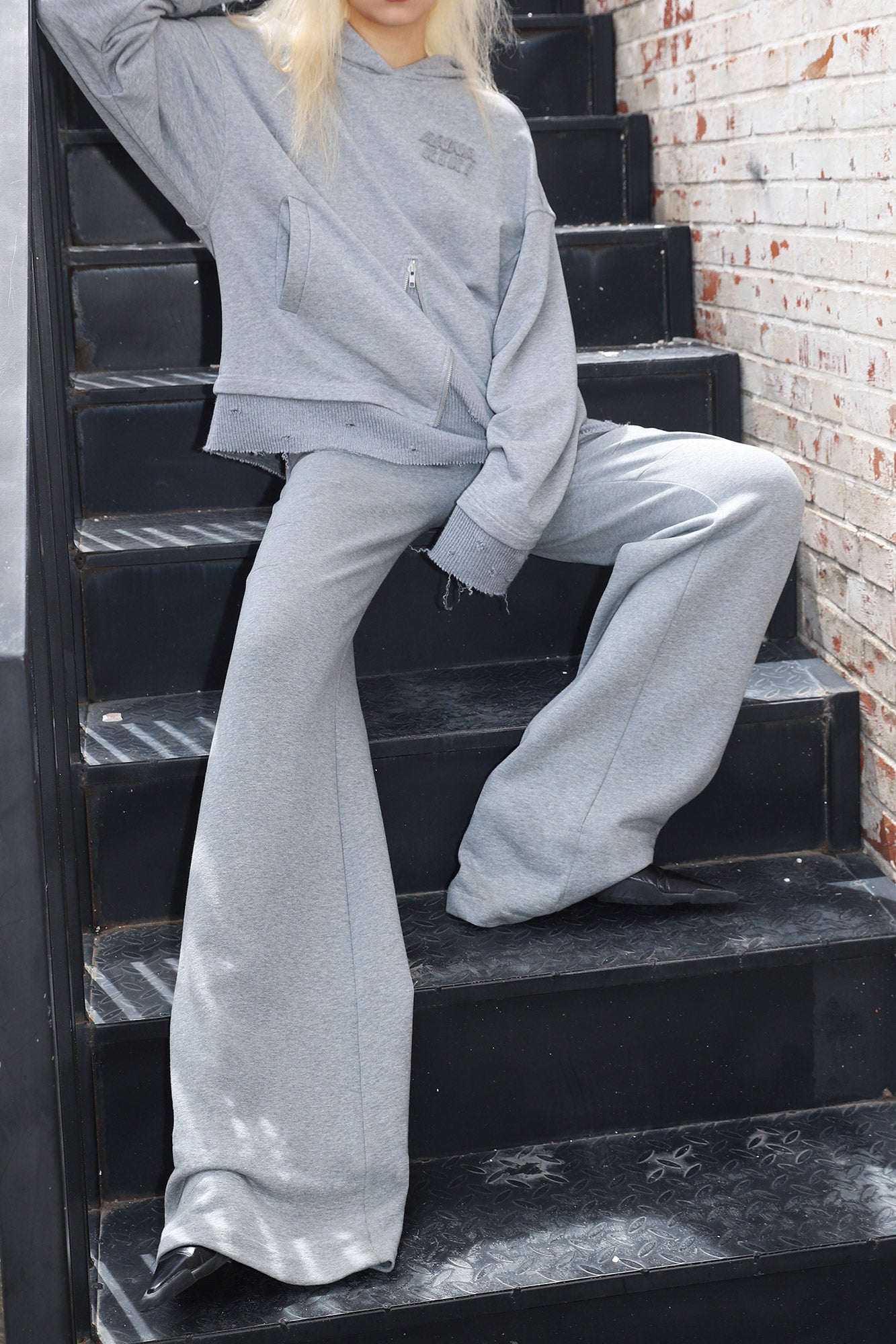 Hooded patchwork furred hoodie