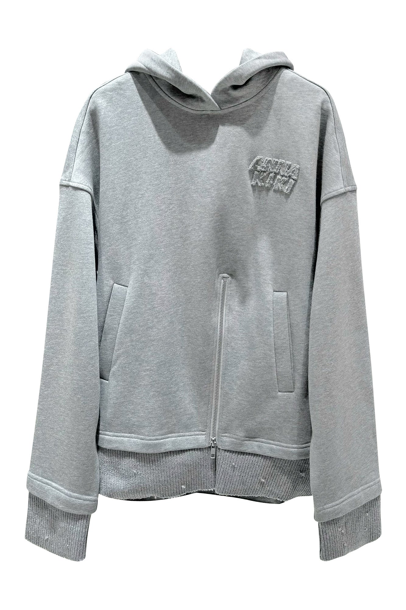 Hooded patchwork furred hoodie
