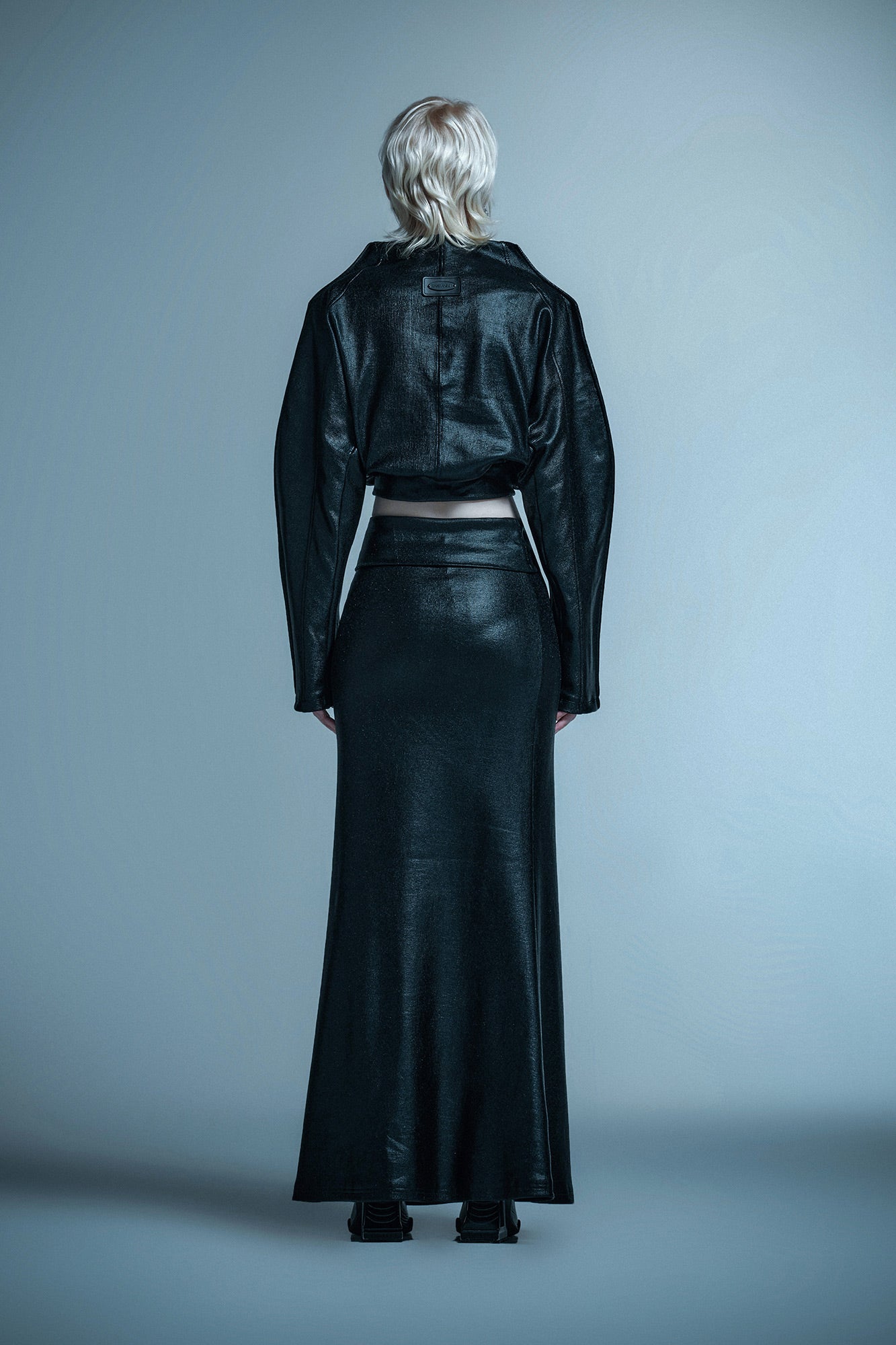 Folding low waisted long skirt