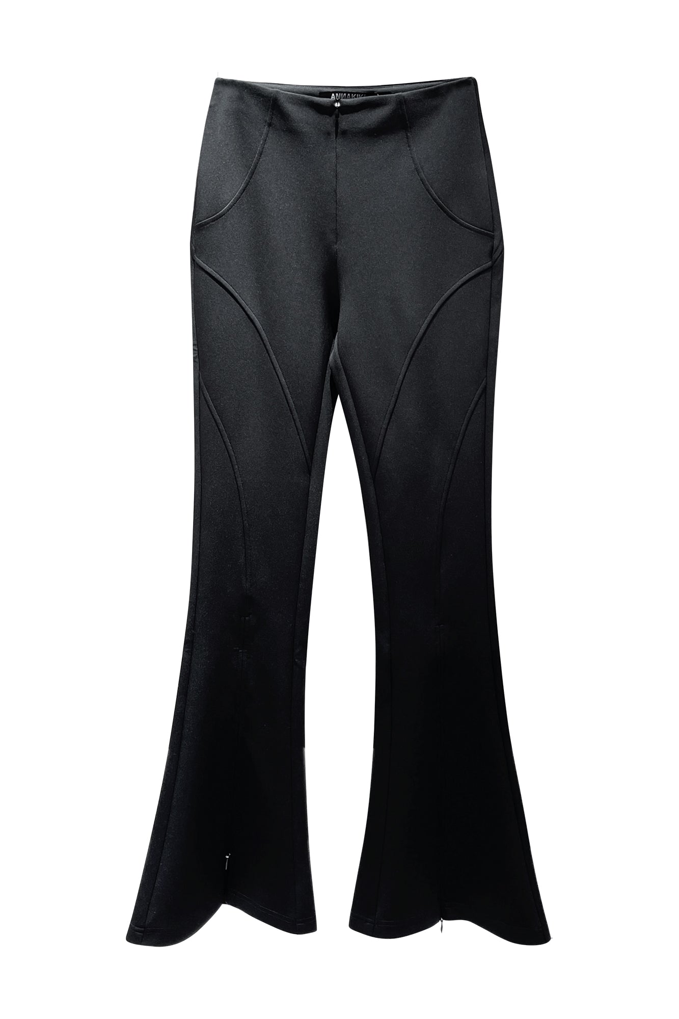 Four-pointed star split bootcut trousers