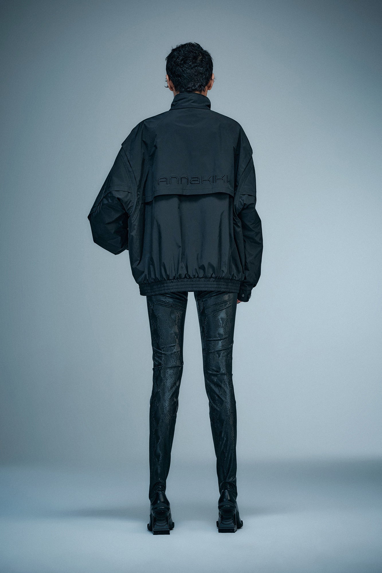 Stand collar fractal structure jacket