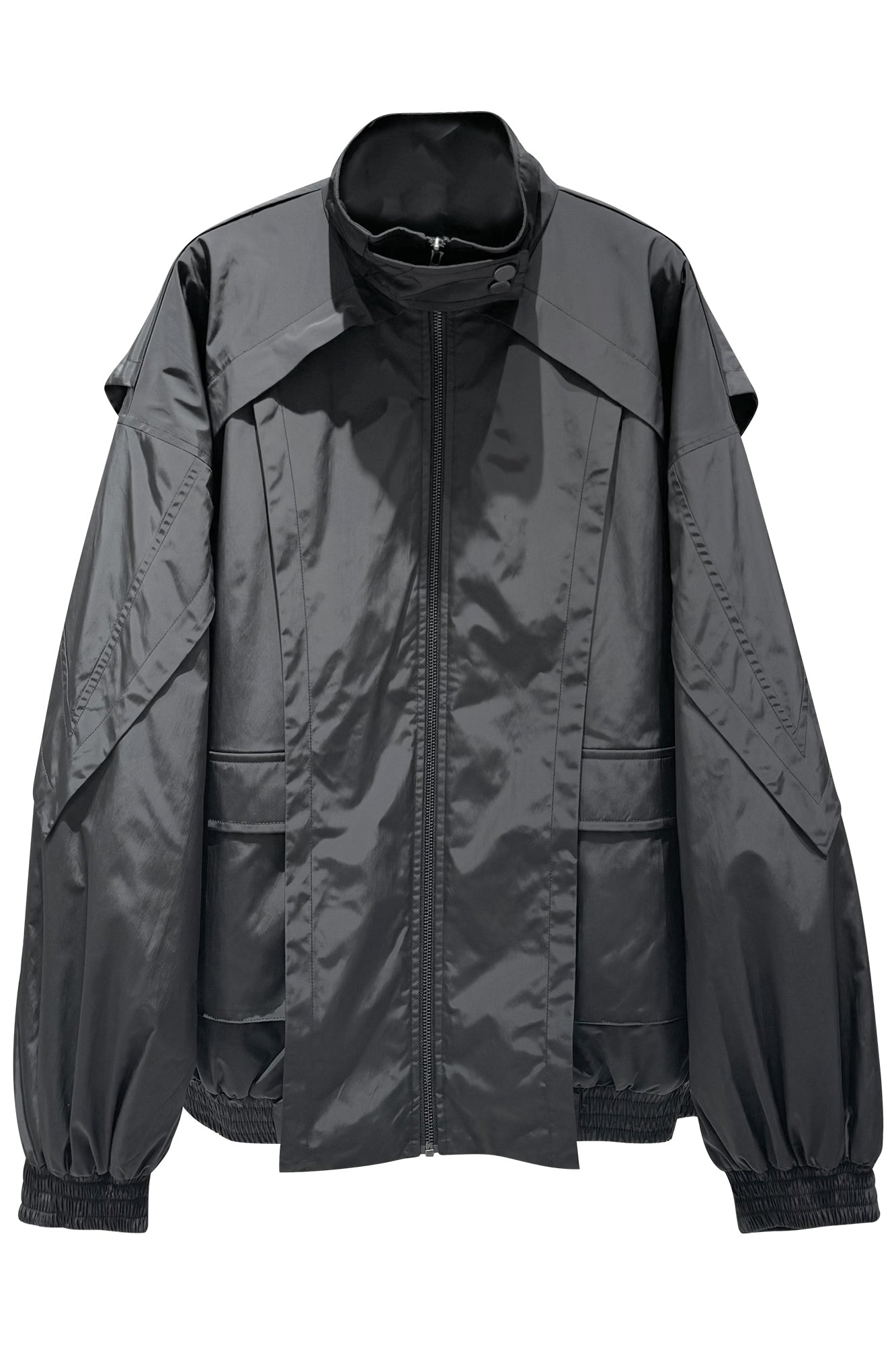 Stand collar fractal structure jacket