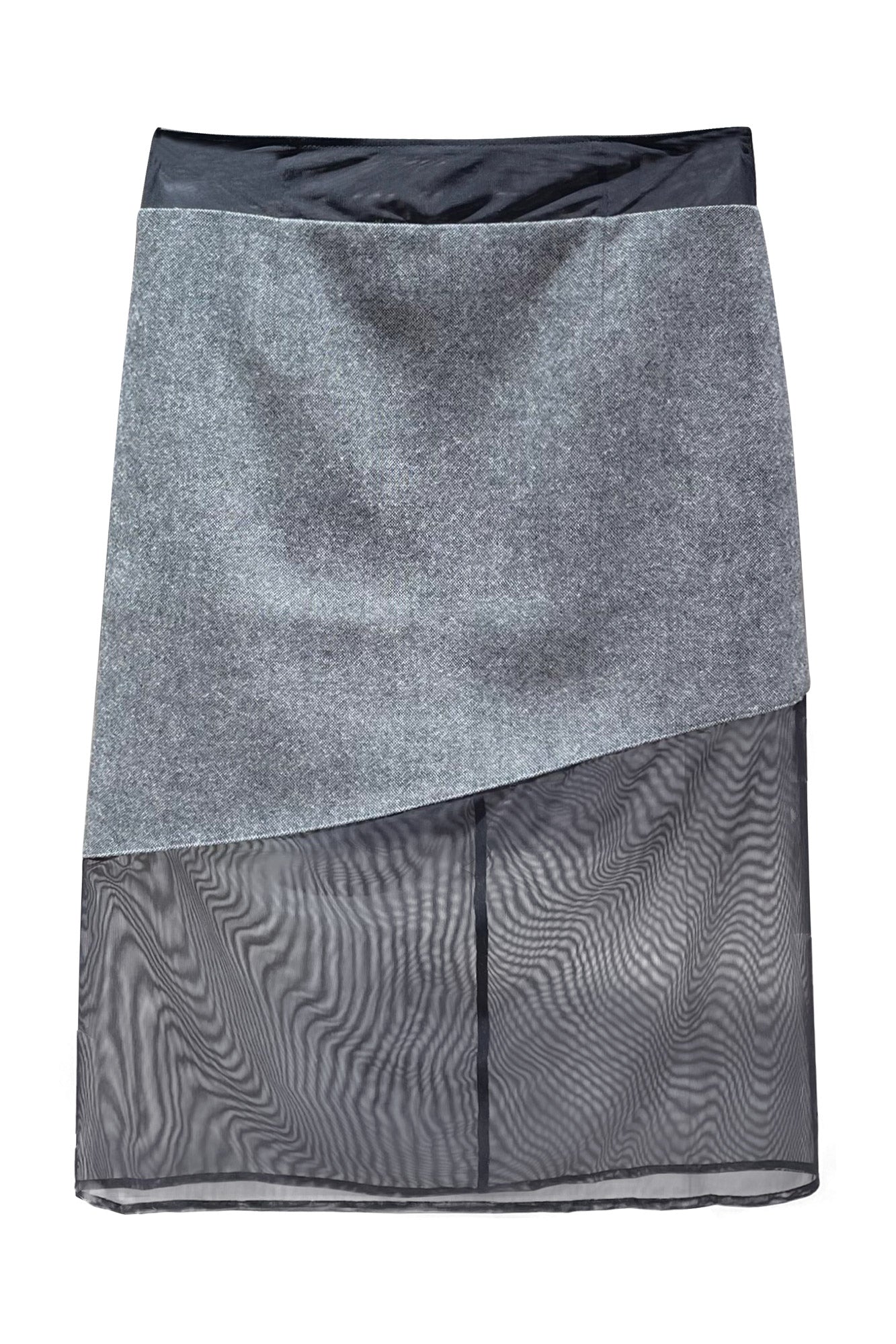 Wool mesh panel skirt