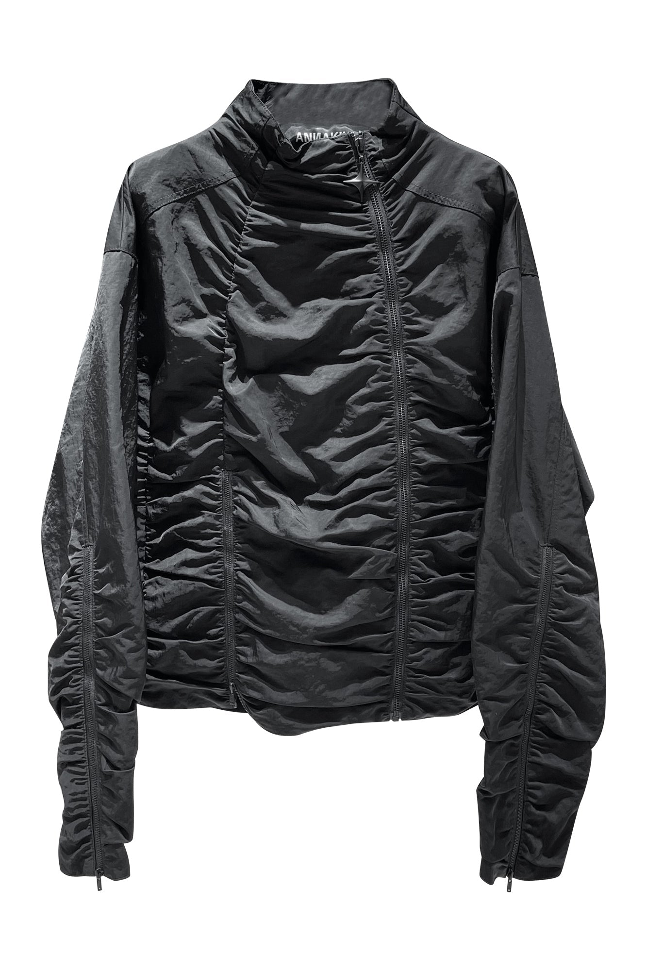 Asymmetric pleated jacket
