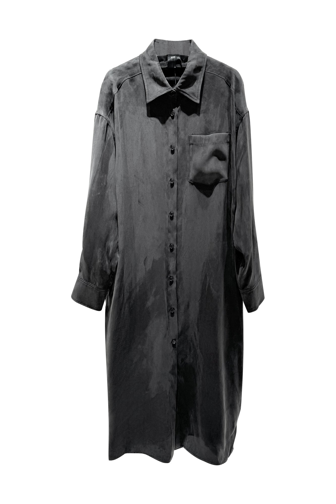 Tencel loose-fit long shirt