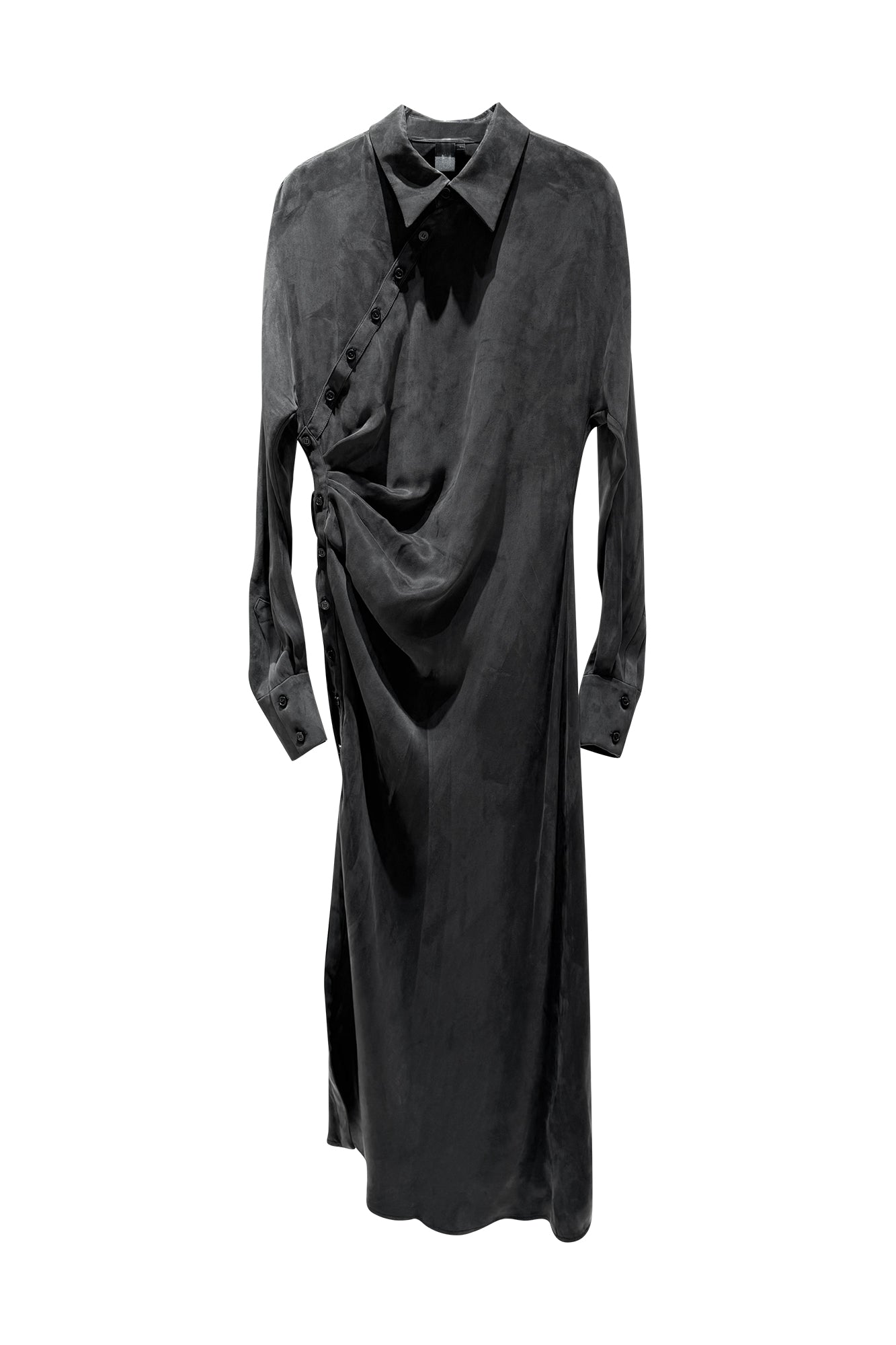Tencel asymmetric pleated dress