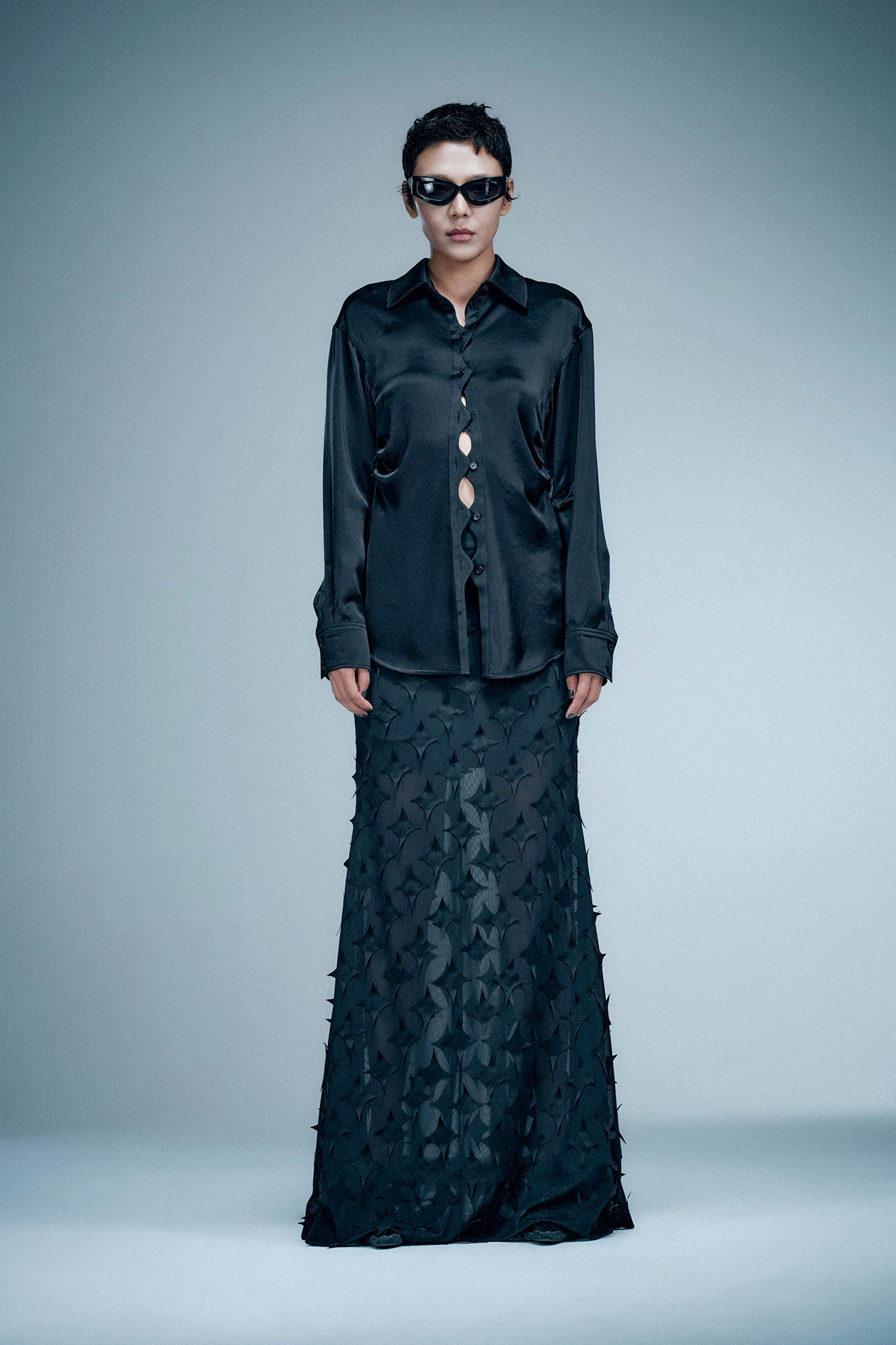 Acetate waist waist shirt