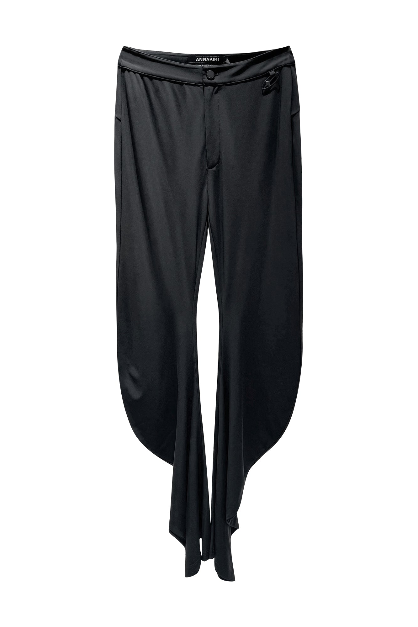 Pinch pleated mid waist pants
