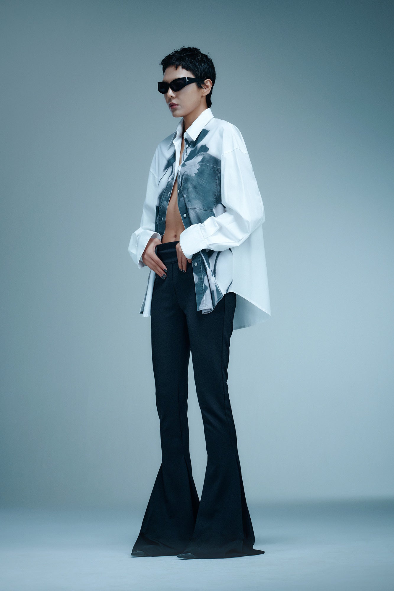 Digital portrait printed shirt