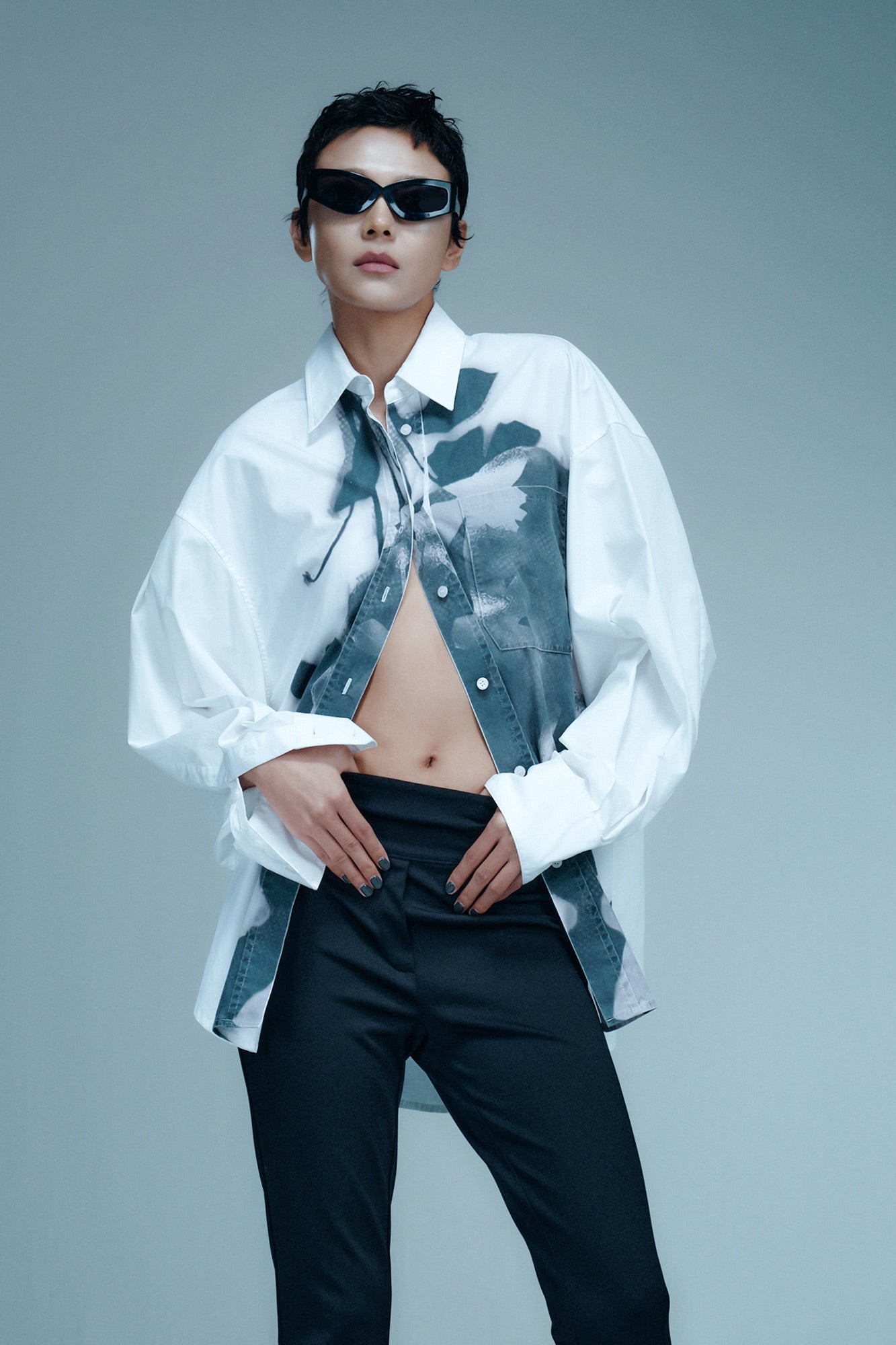 Digital portrait printed shirt