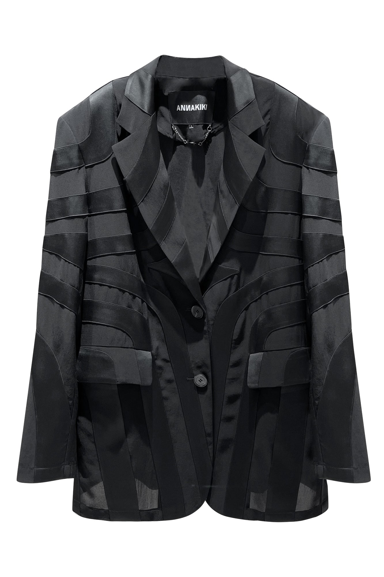 Four-star acetate collage suit