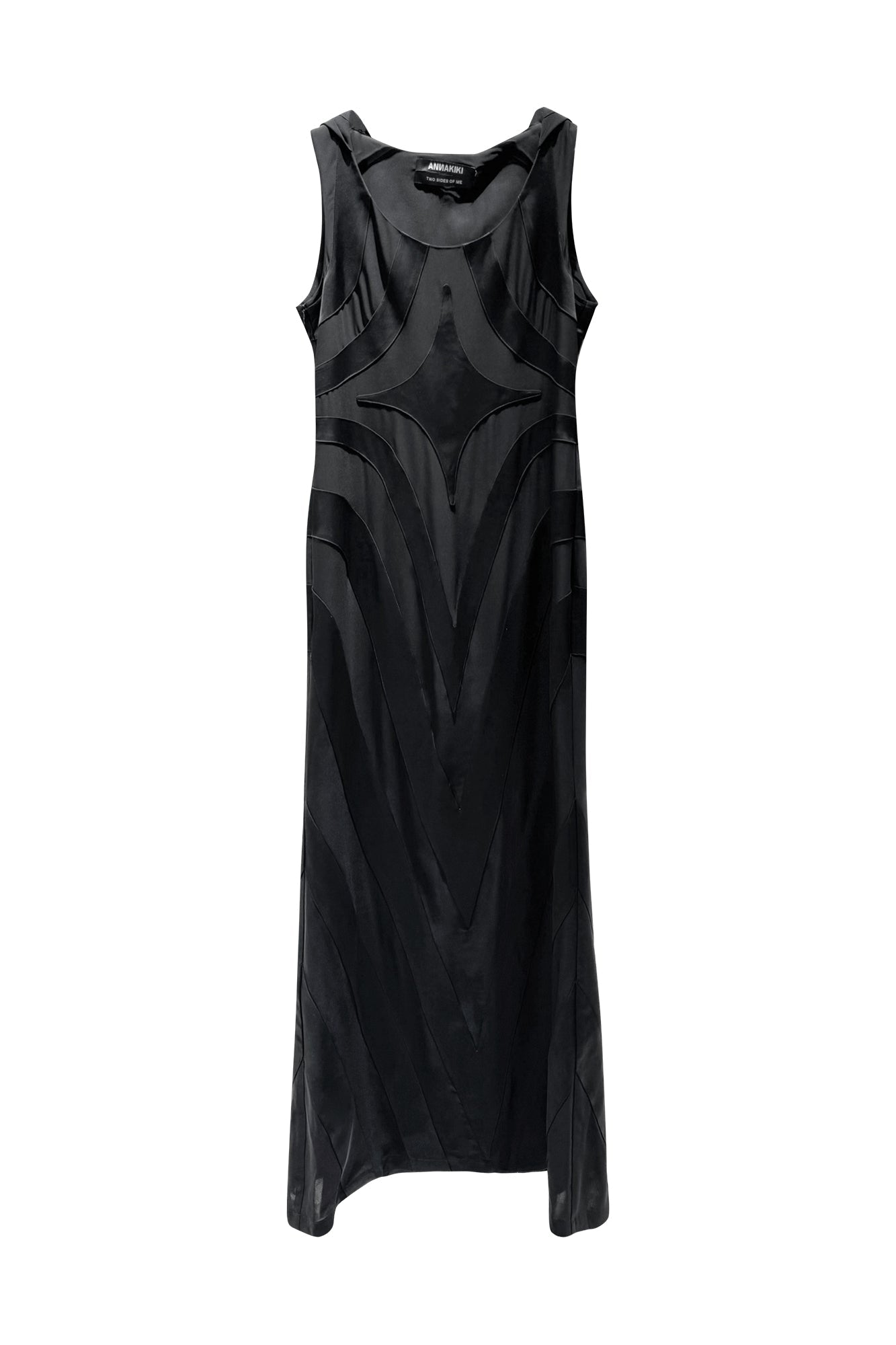 Four-star acetate collage dress