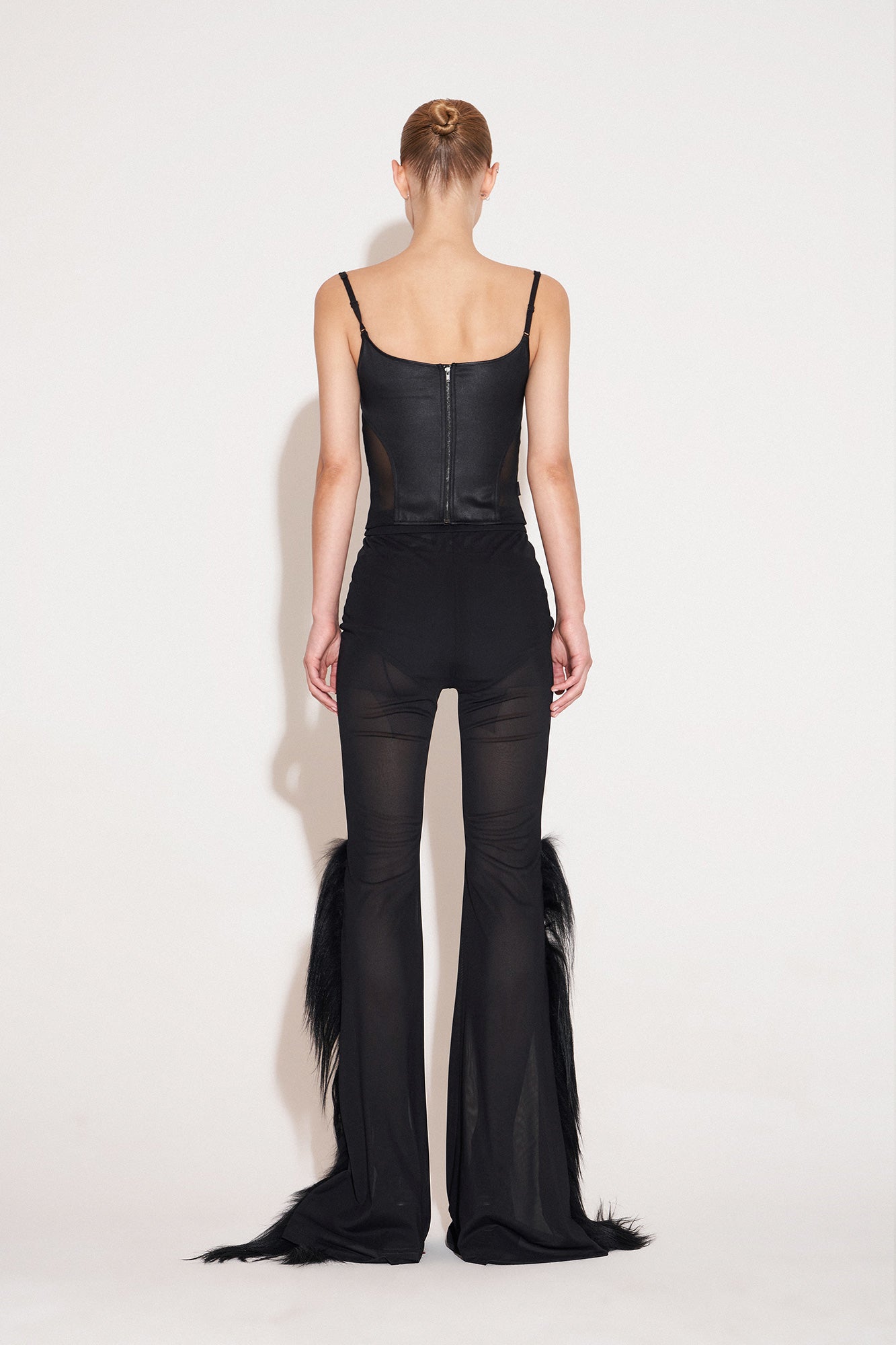 Cut-out acetate corset top