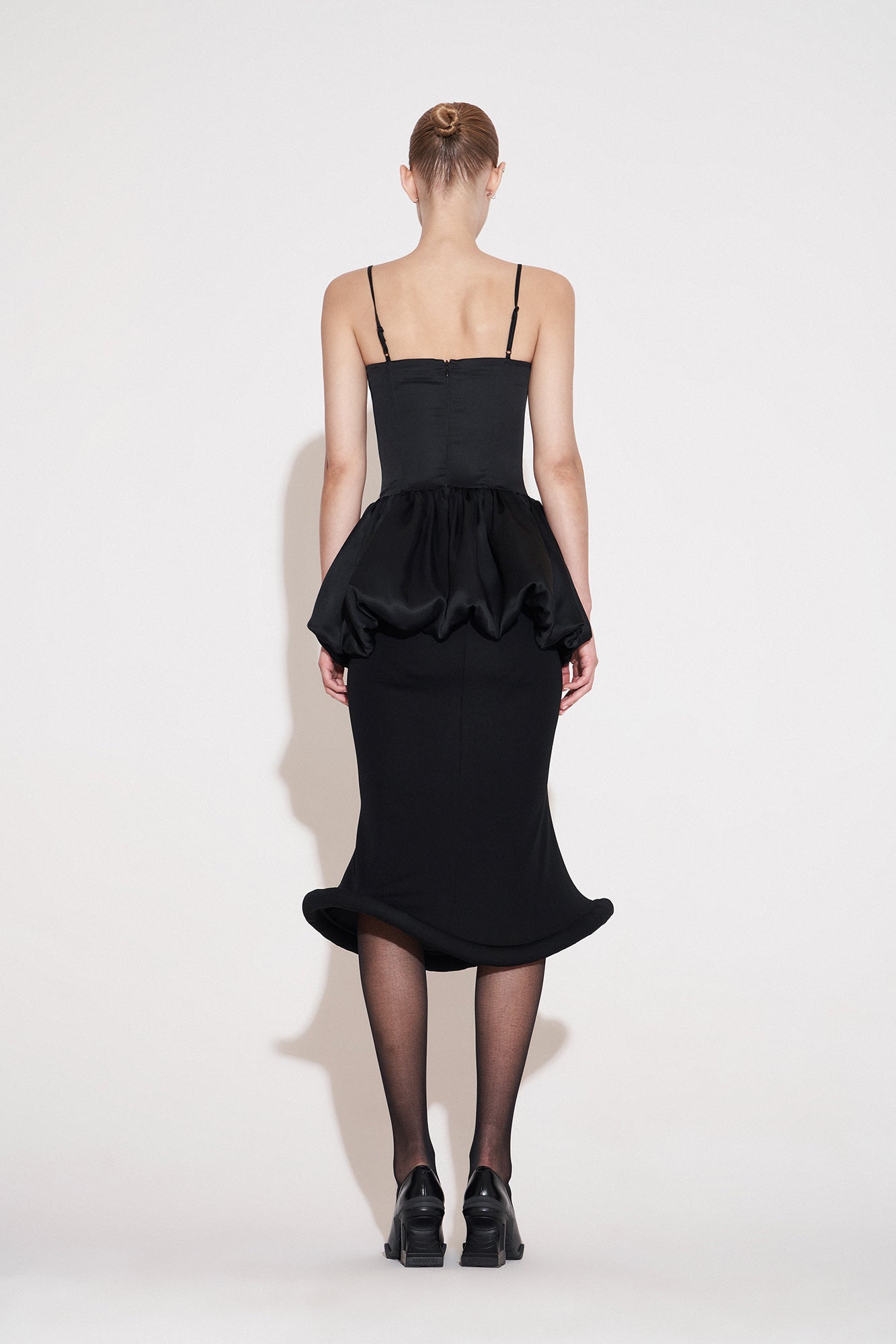 Acetate ufo fishtail midi skirt