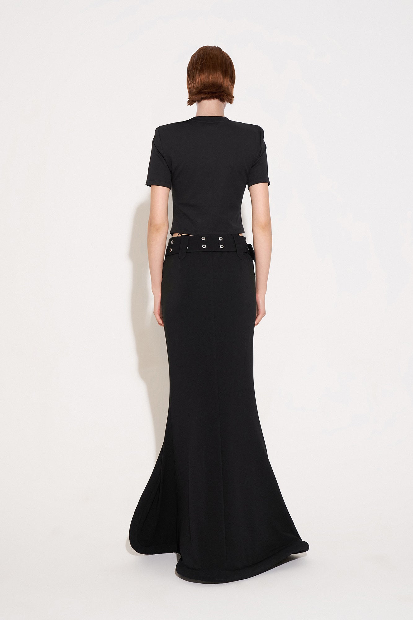 Ufo-hem fishtail skirt