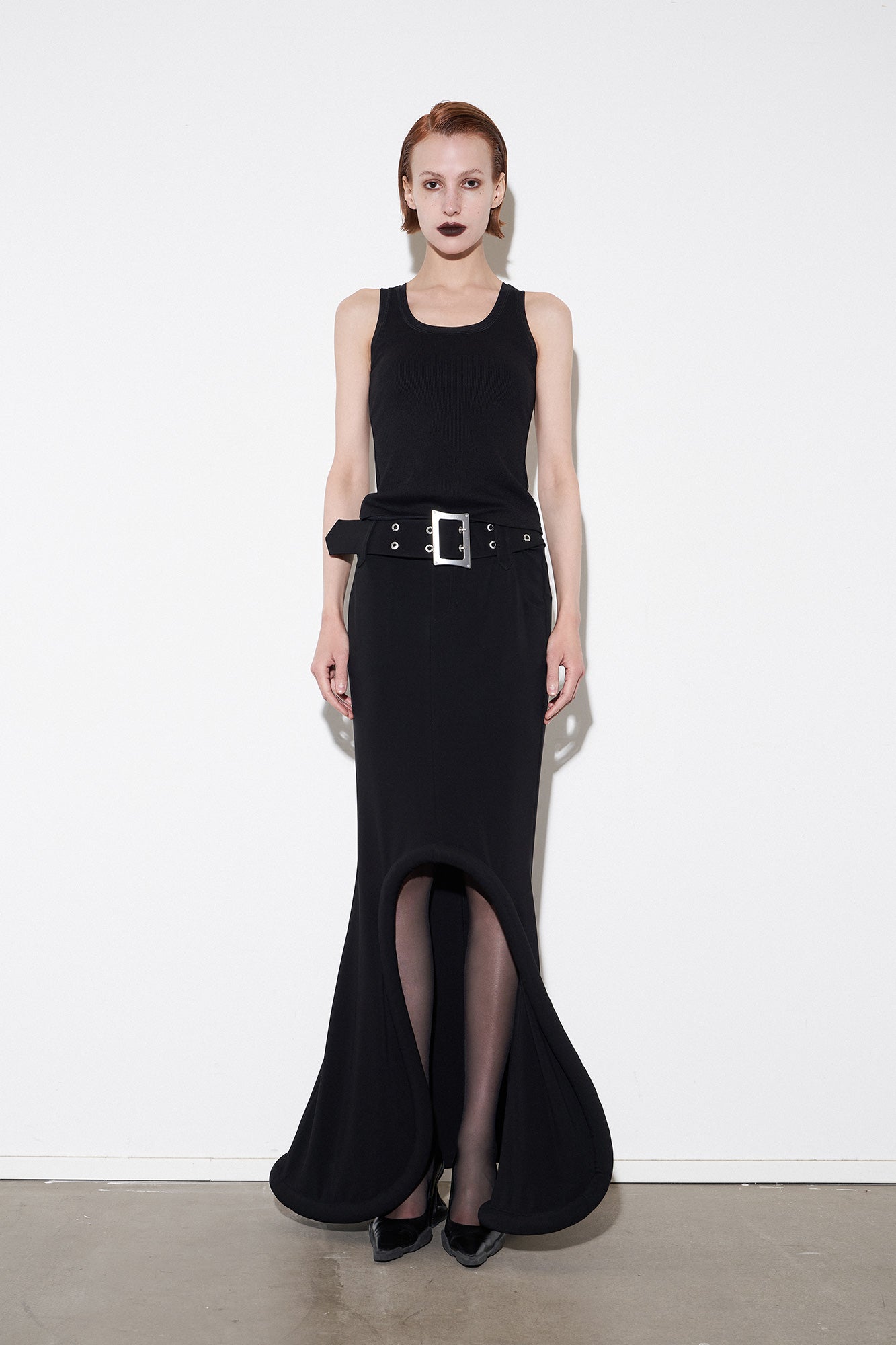 Ufo-hem fishtail skirt