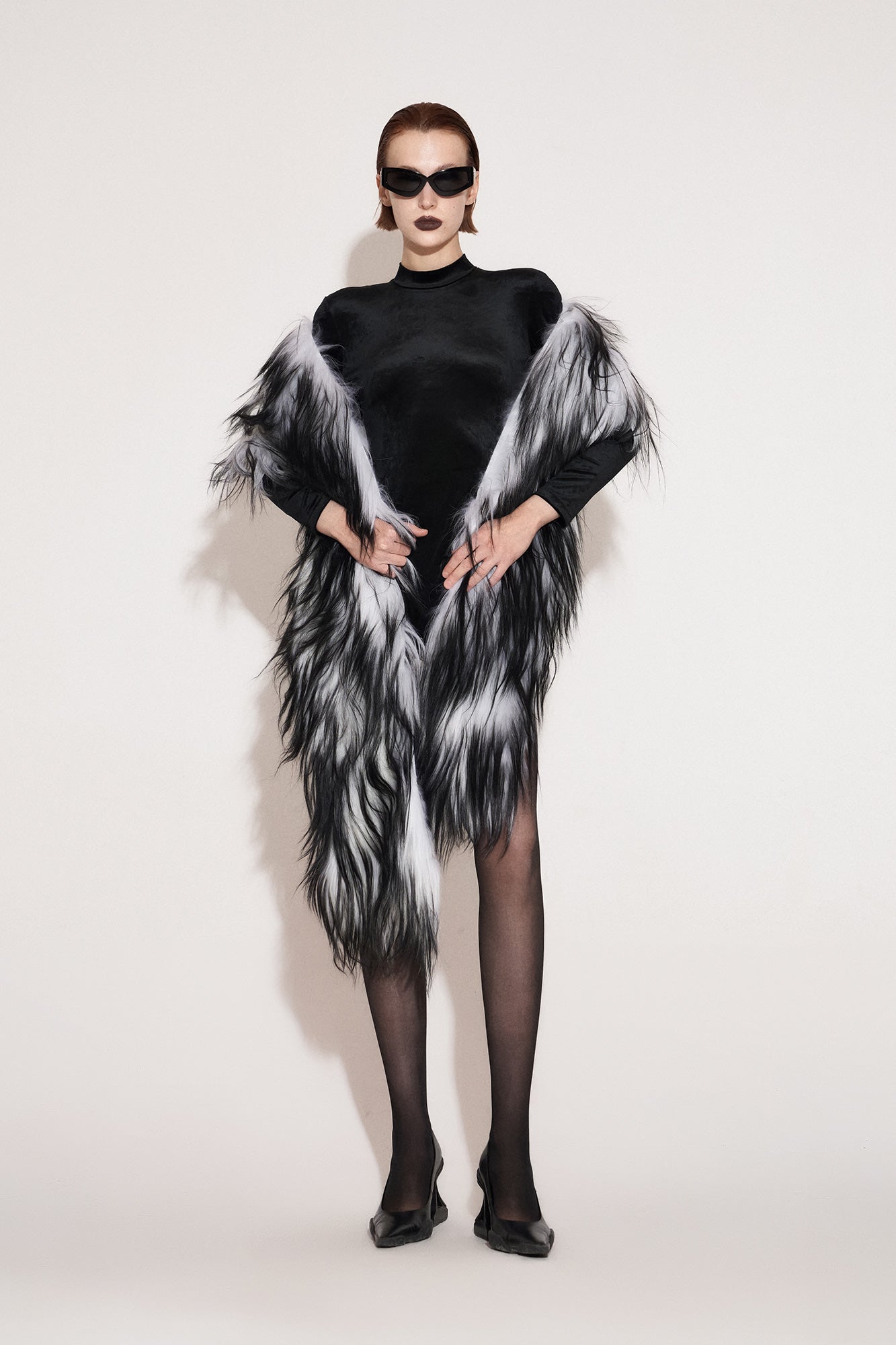 Acetate velvet off-shoulder jumpsuit