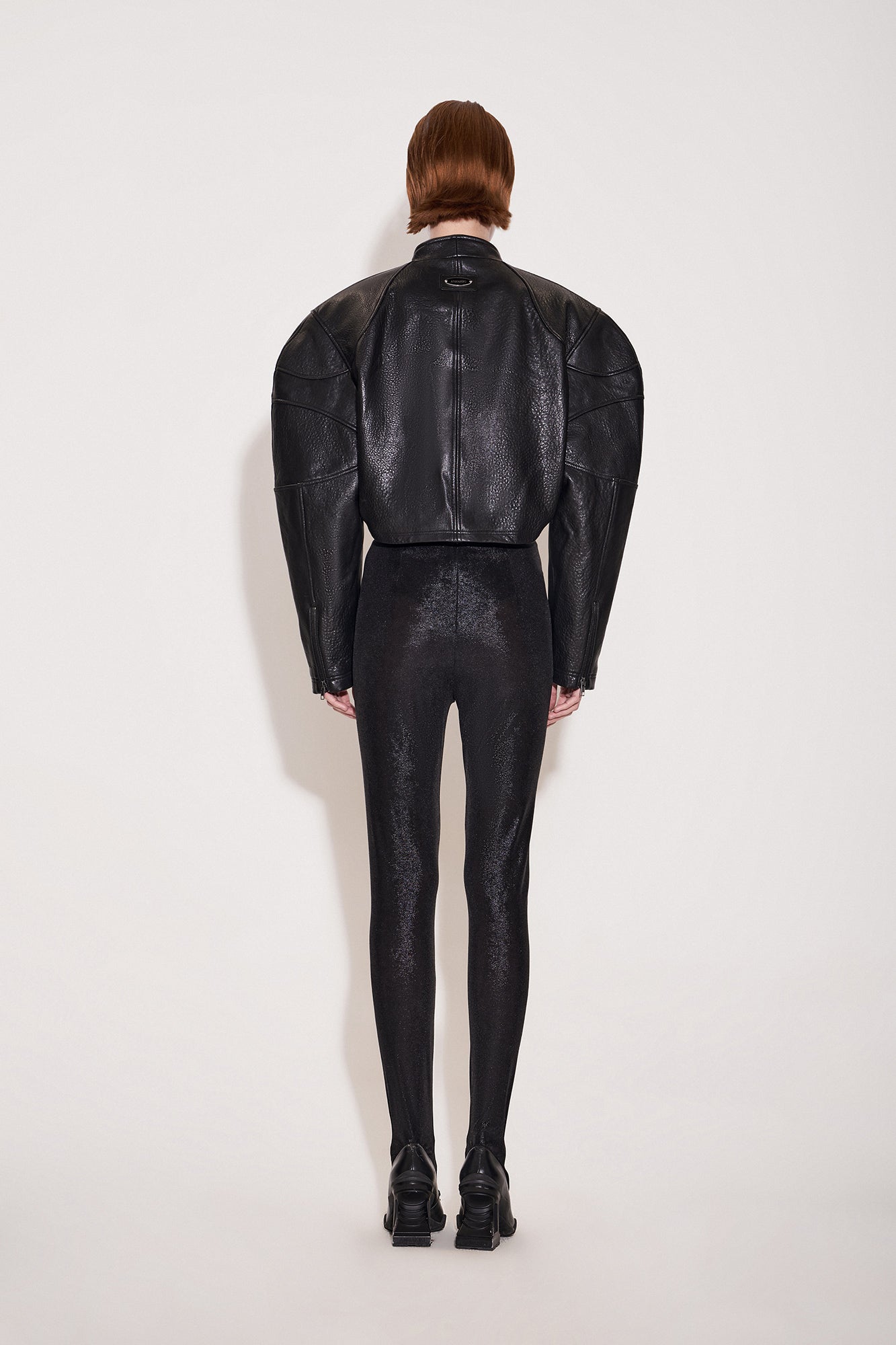 3d stereo silhouette leather jacket