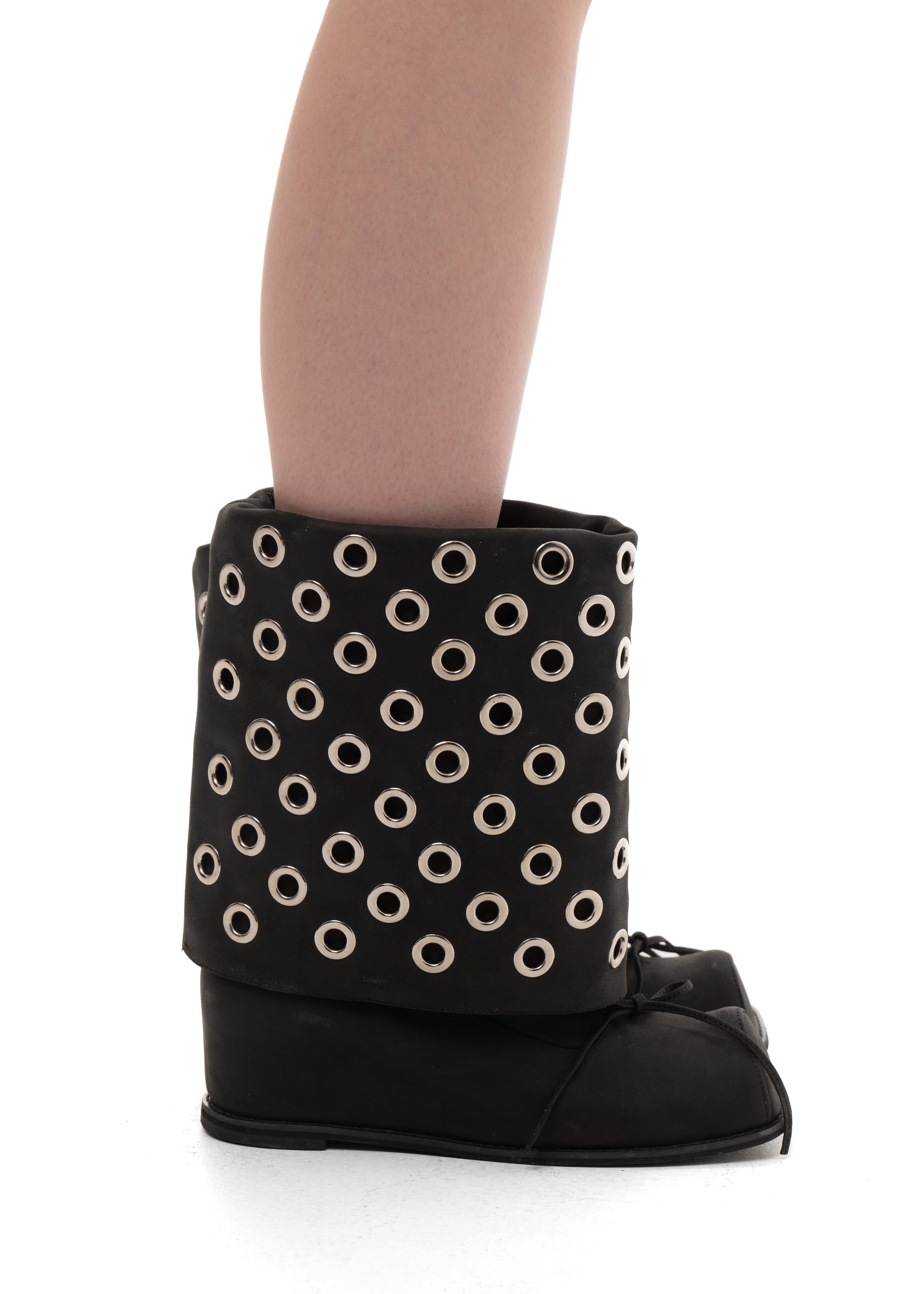 Hofa studded wedge boots