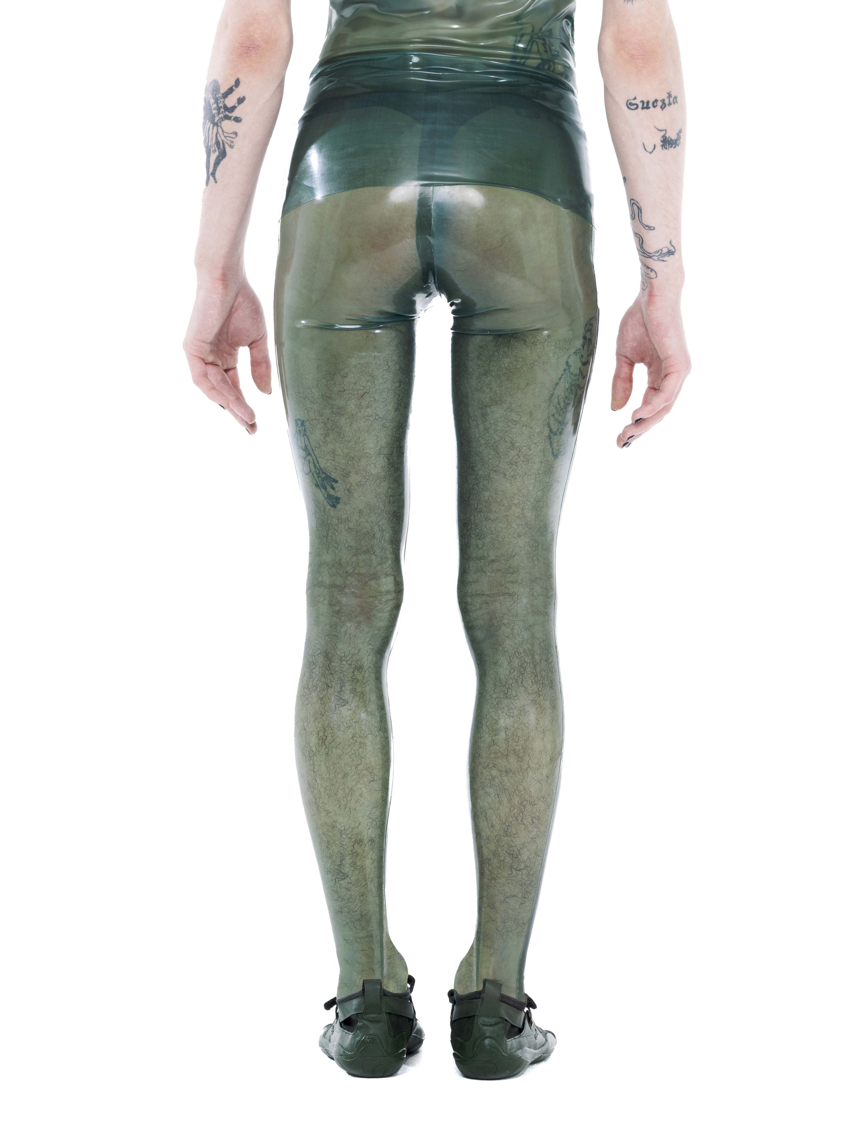 Essential latex tights - olive