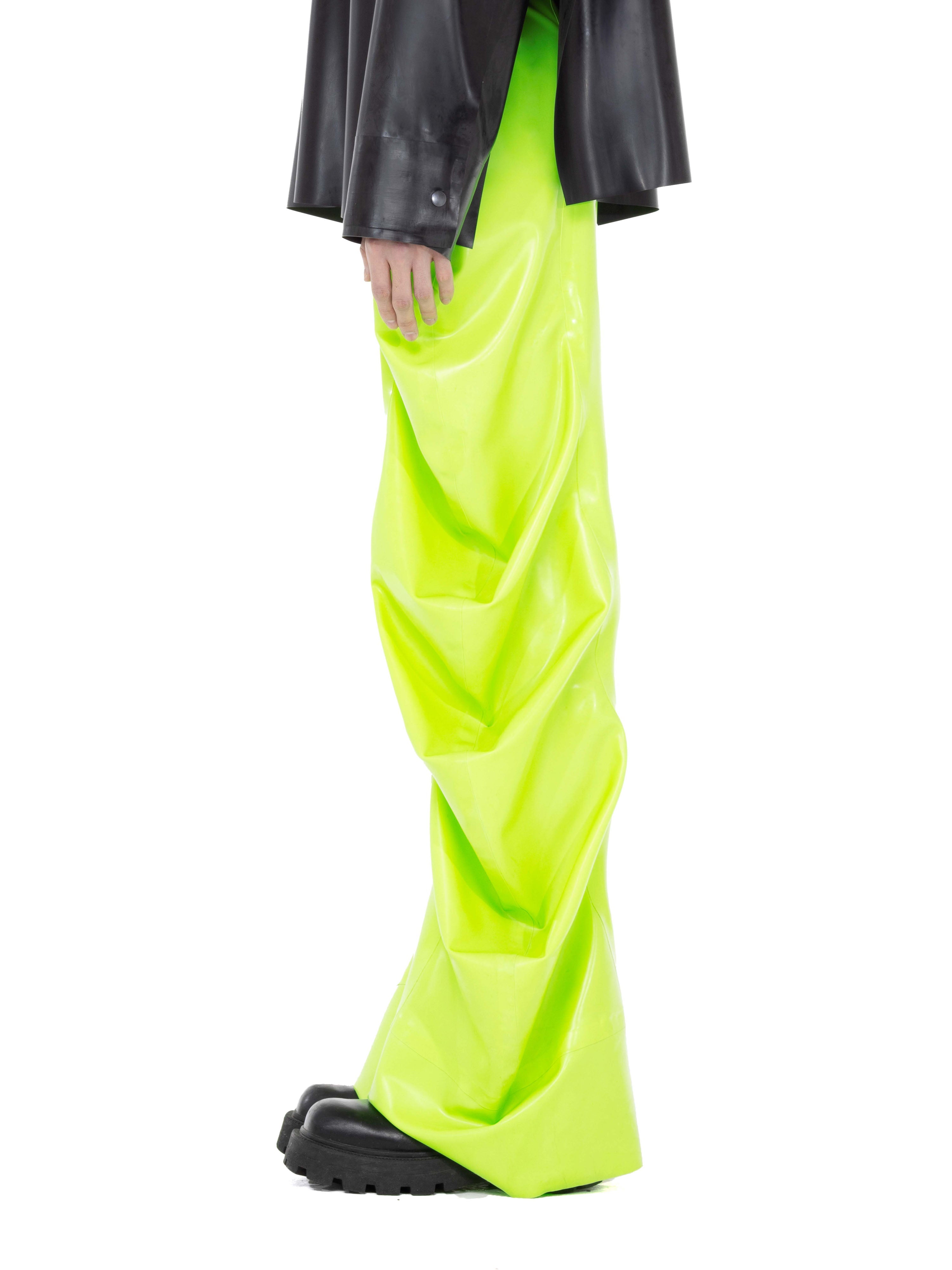 Latex deflated trousers - lime