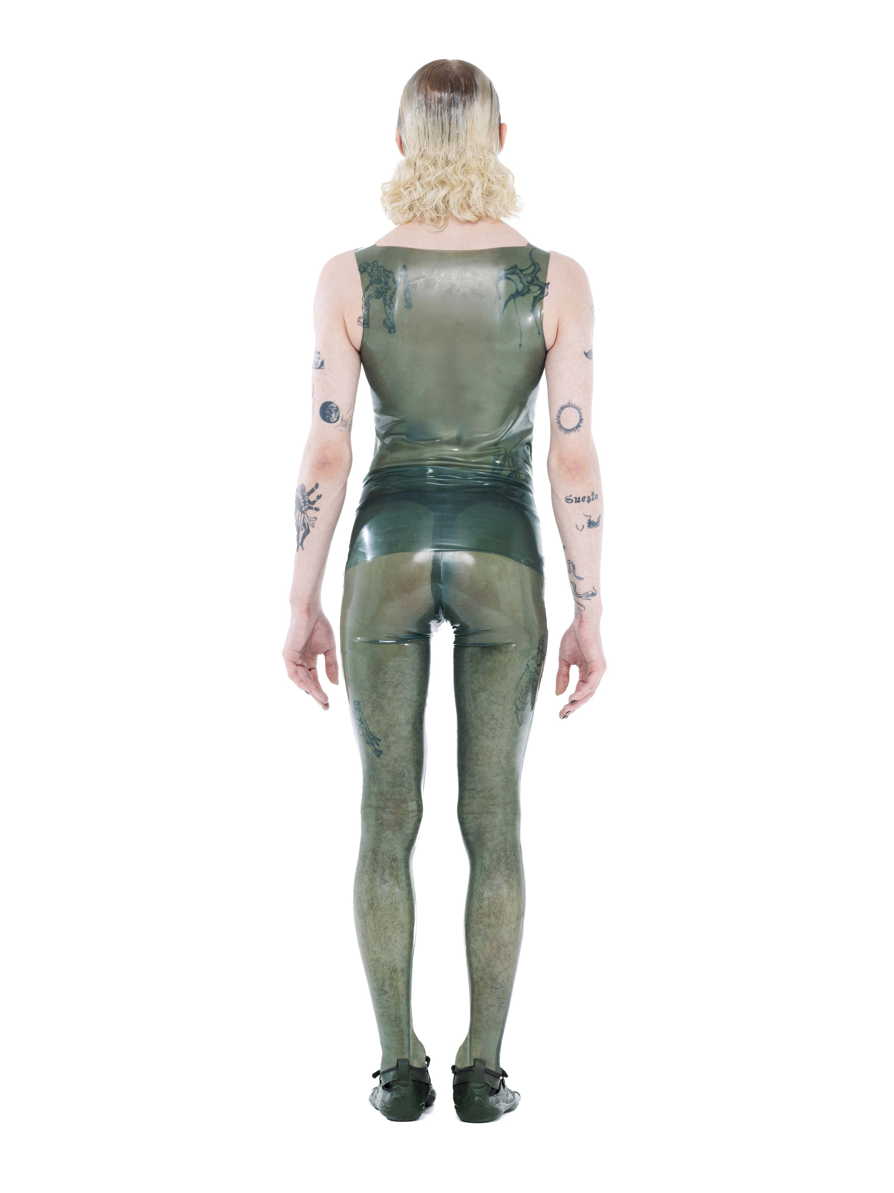 Essential latex tank - olive