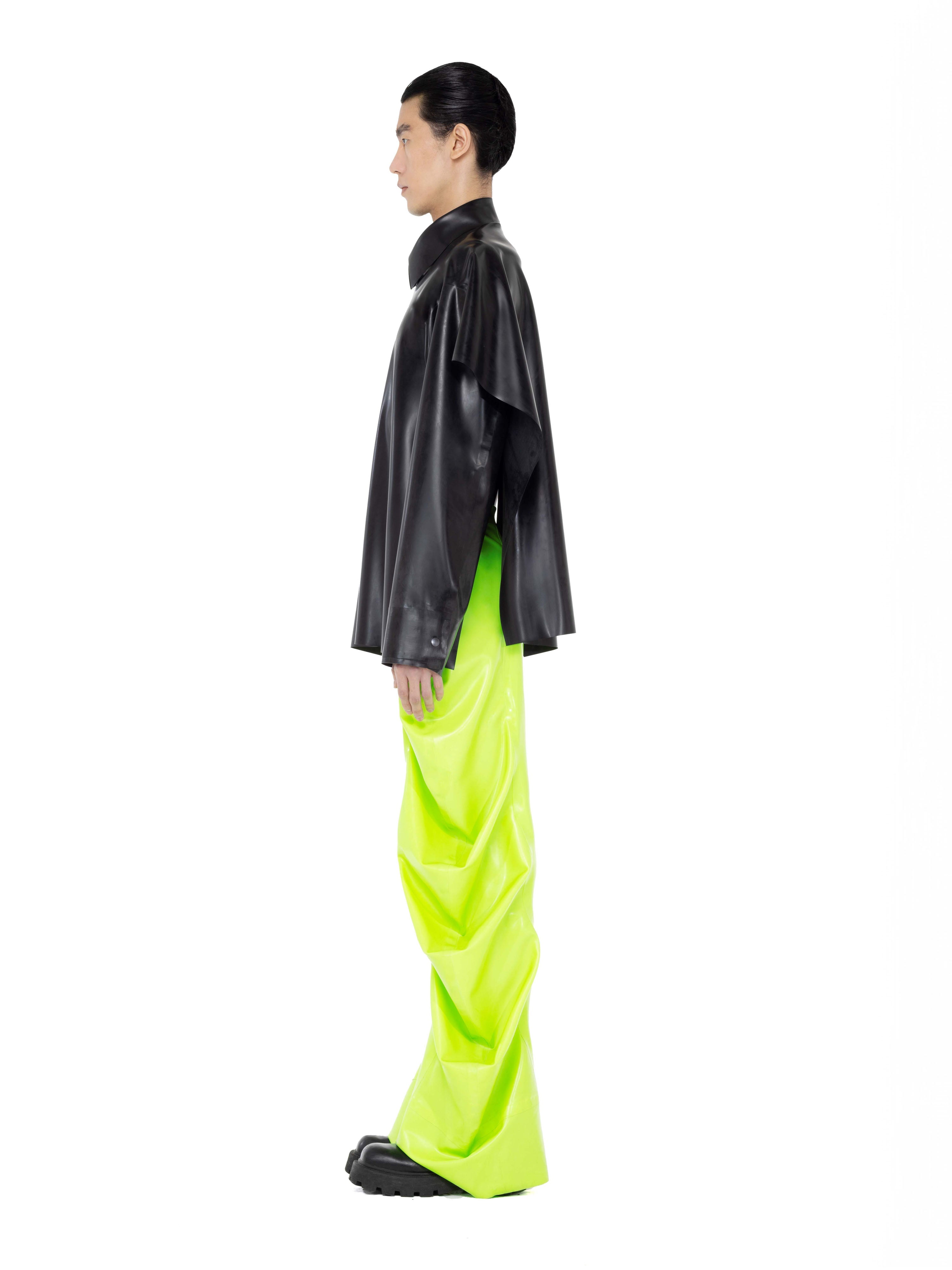 Latex deflated trousers - lime