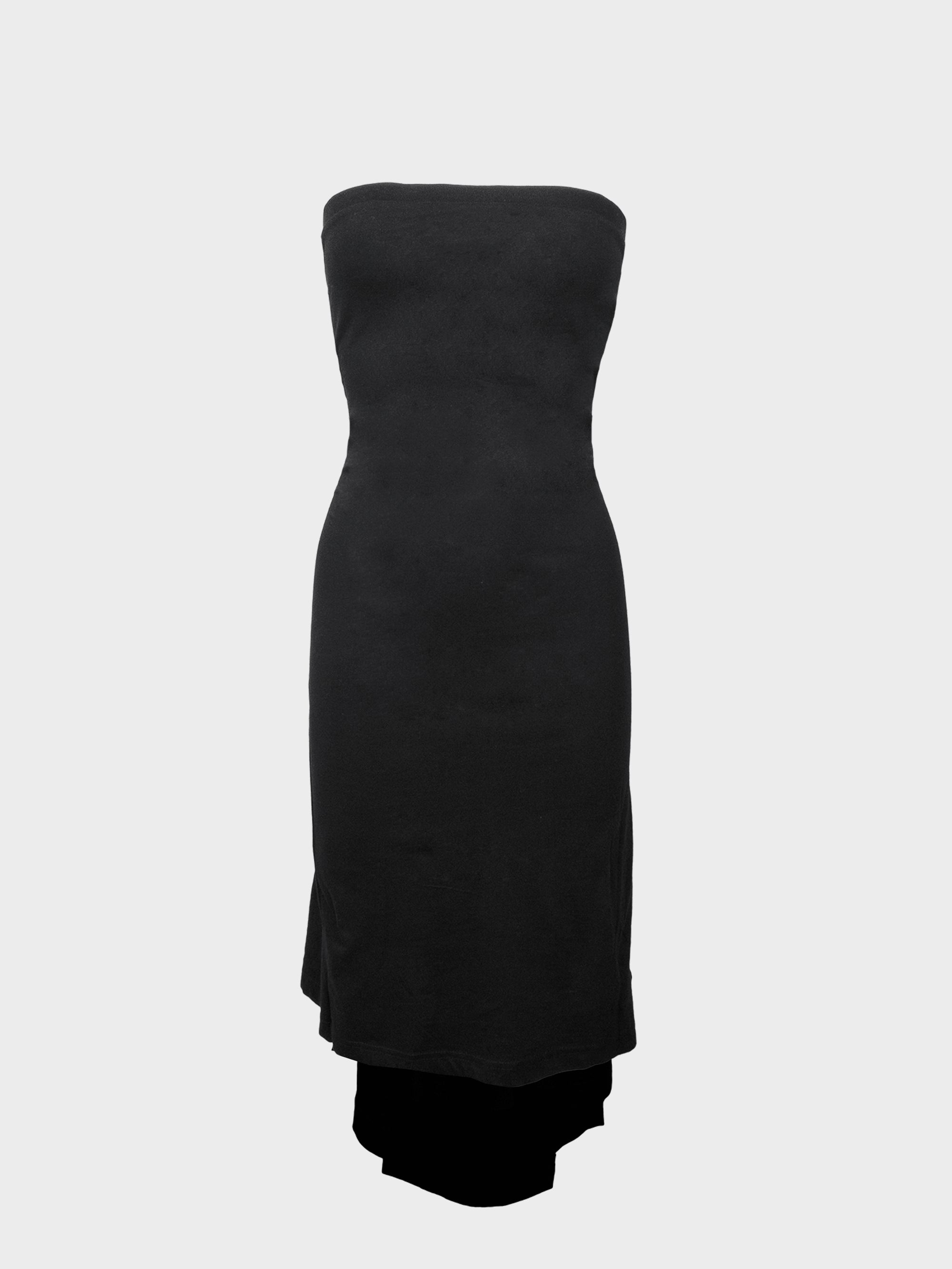 Strapless draped dress