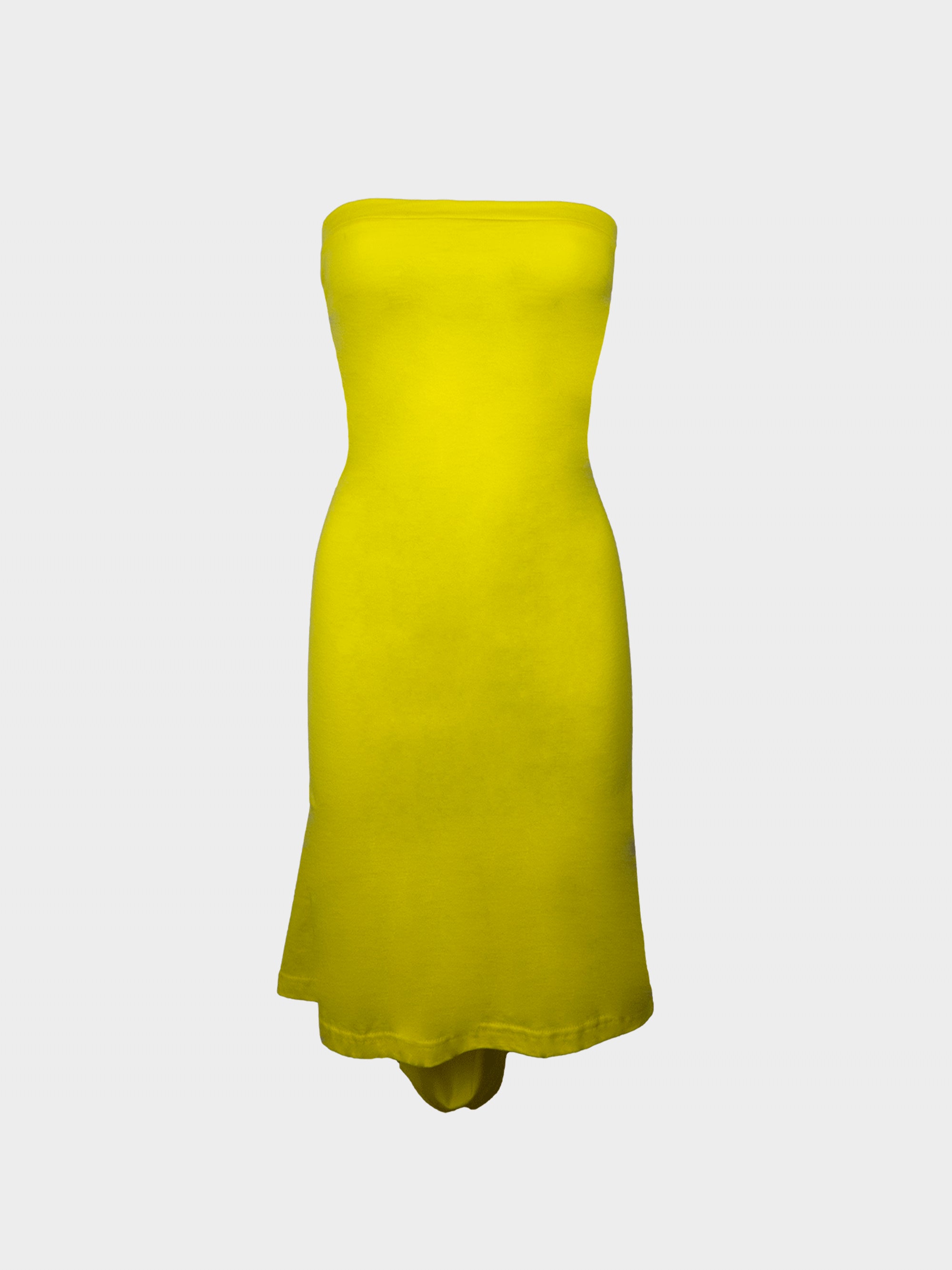Strapless draped dress