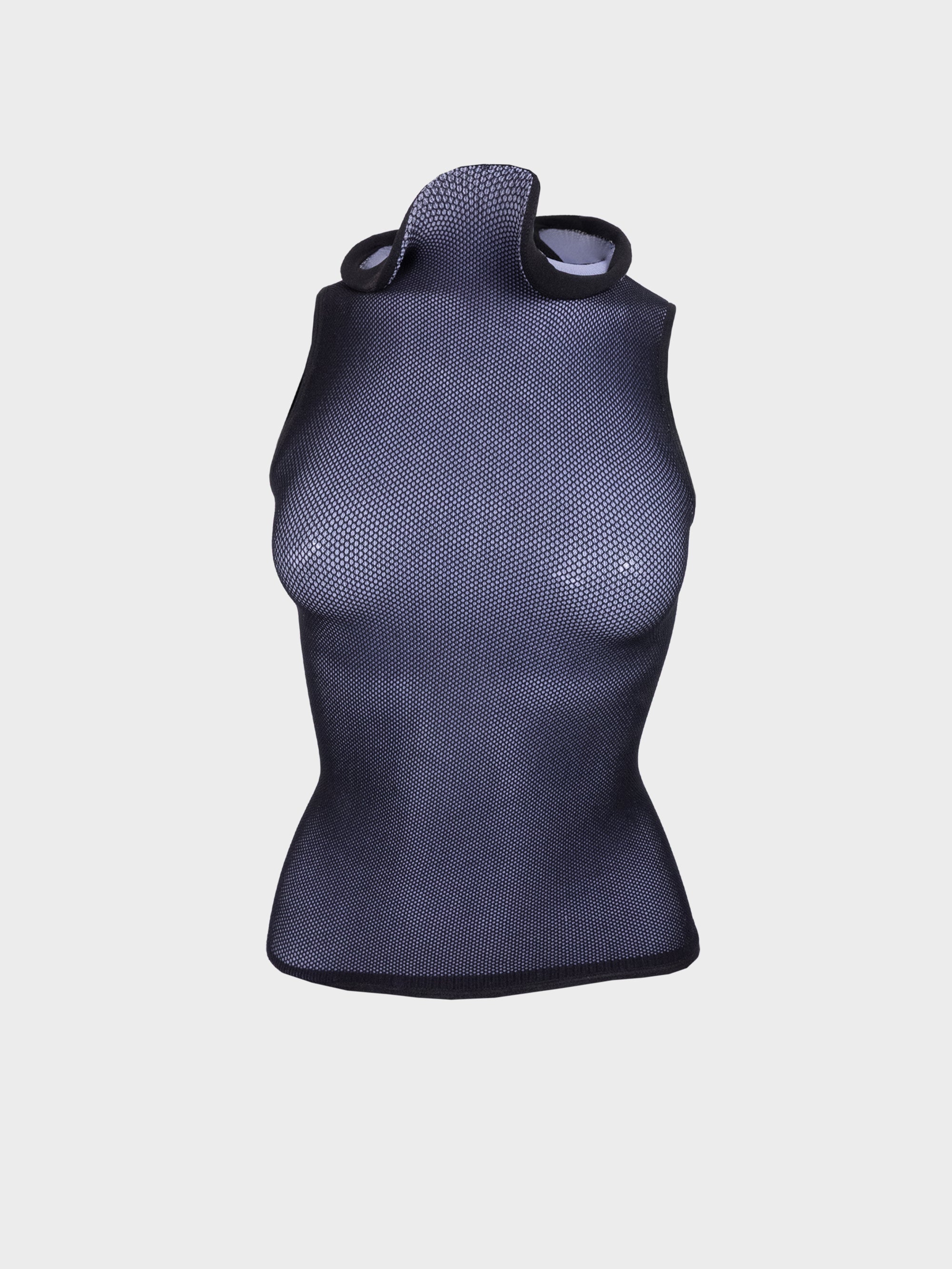 Dual tone fishnet top