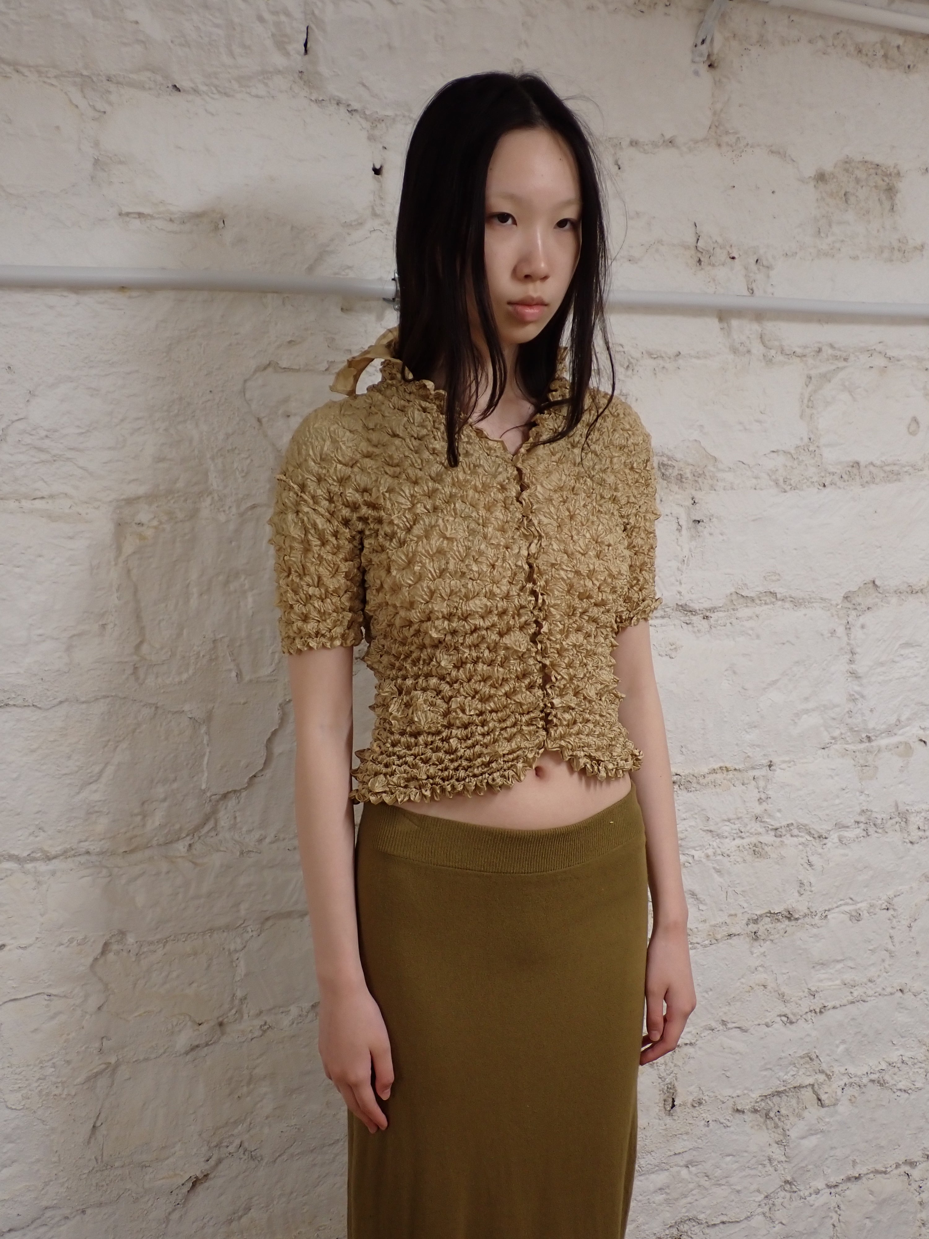 Popcorn polo top