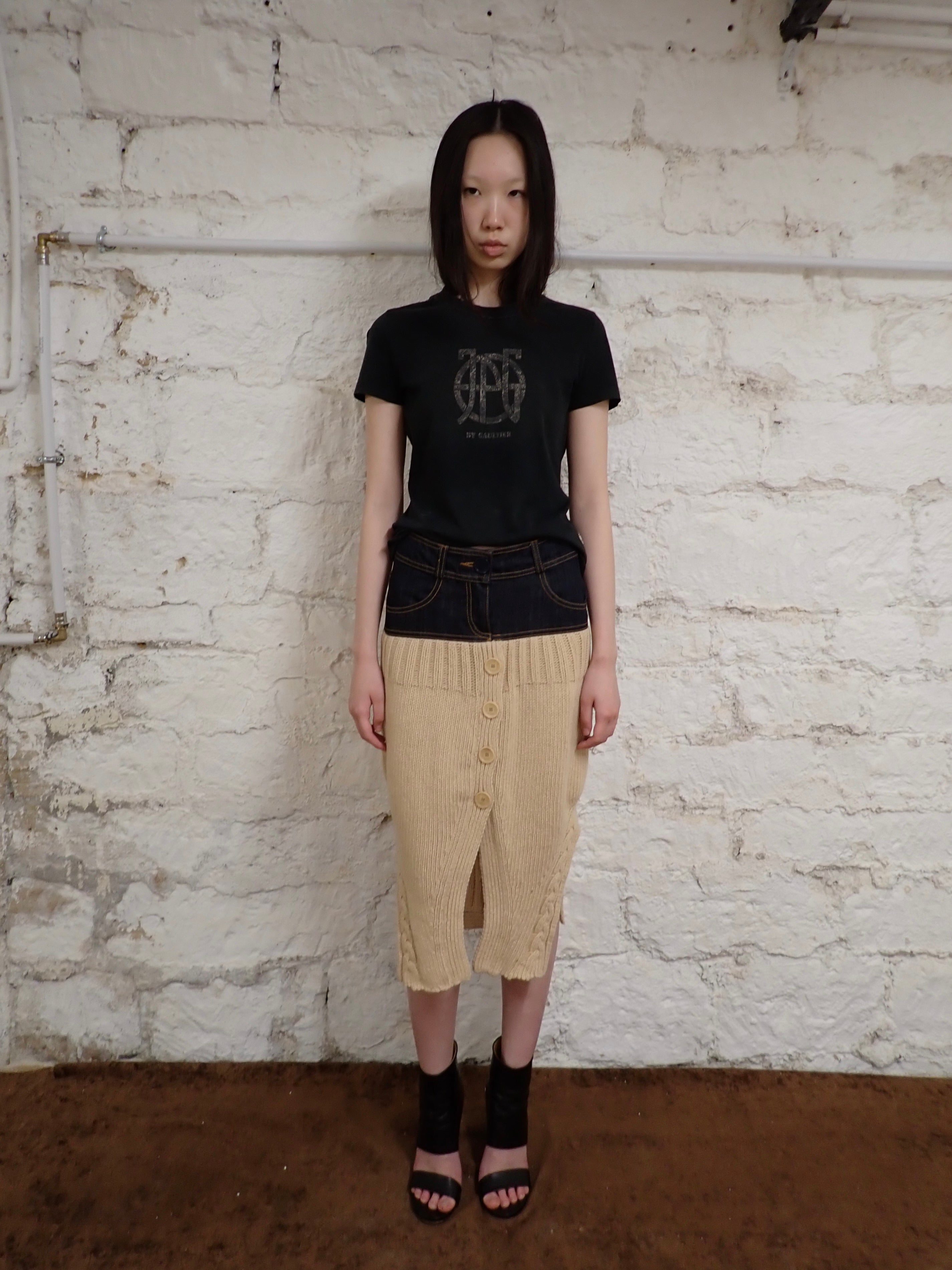 Jean paul gaultier midi skirt