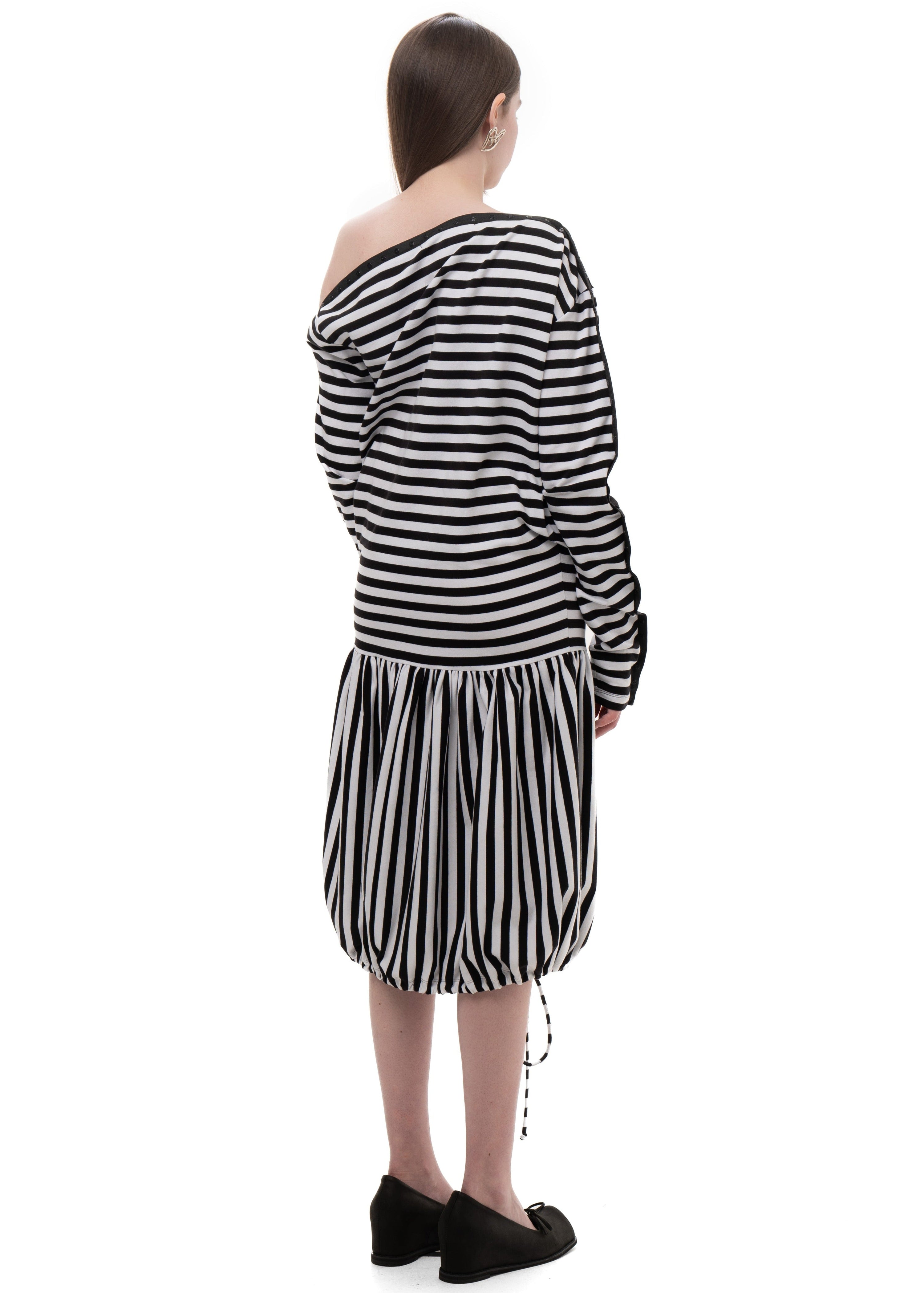 Snap dress striped