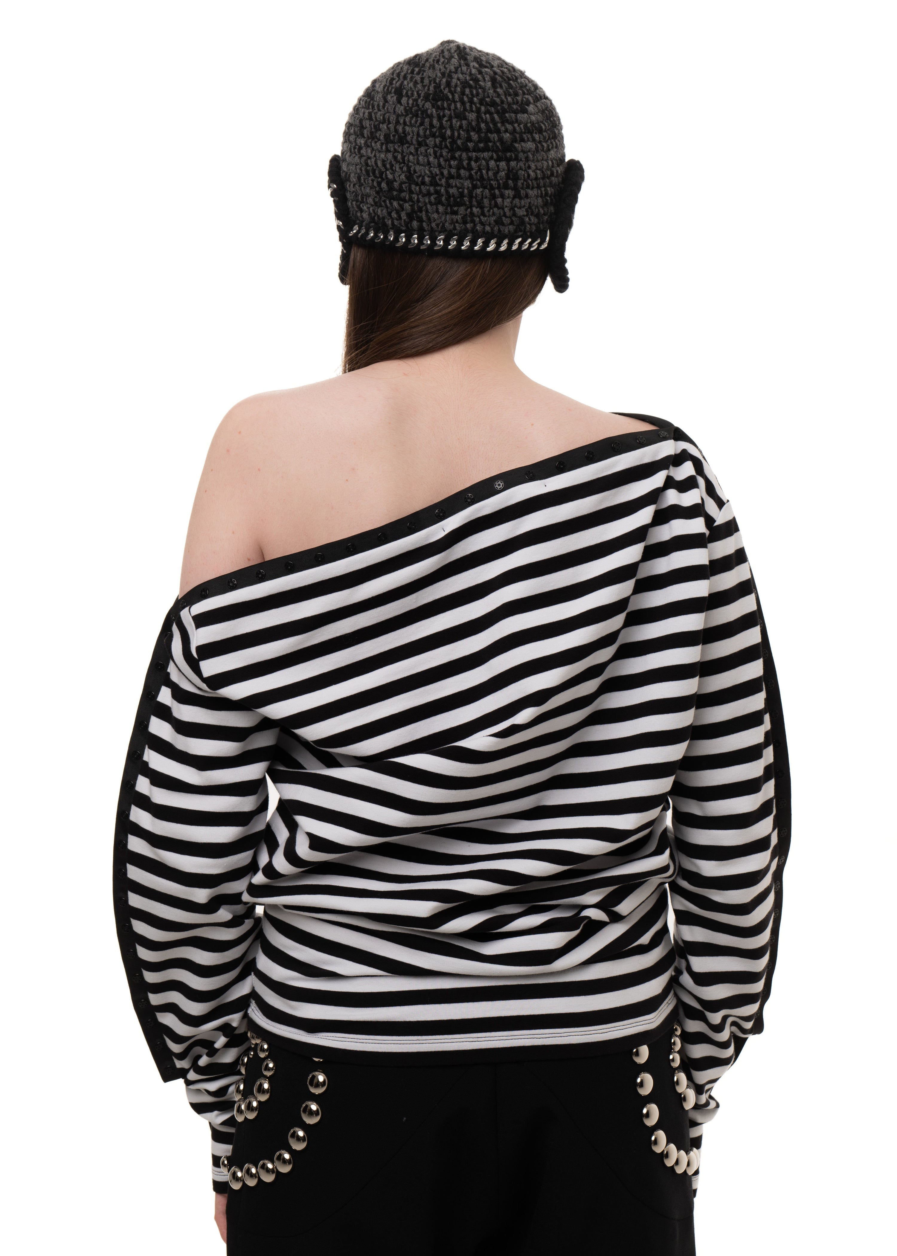 Snap top striped