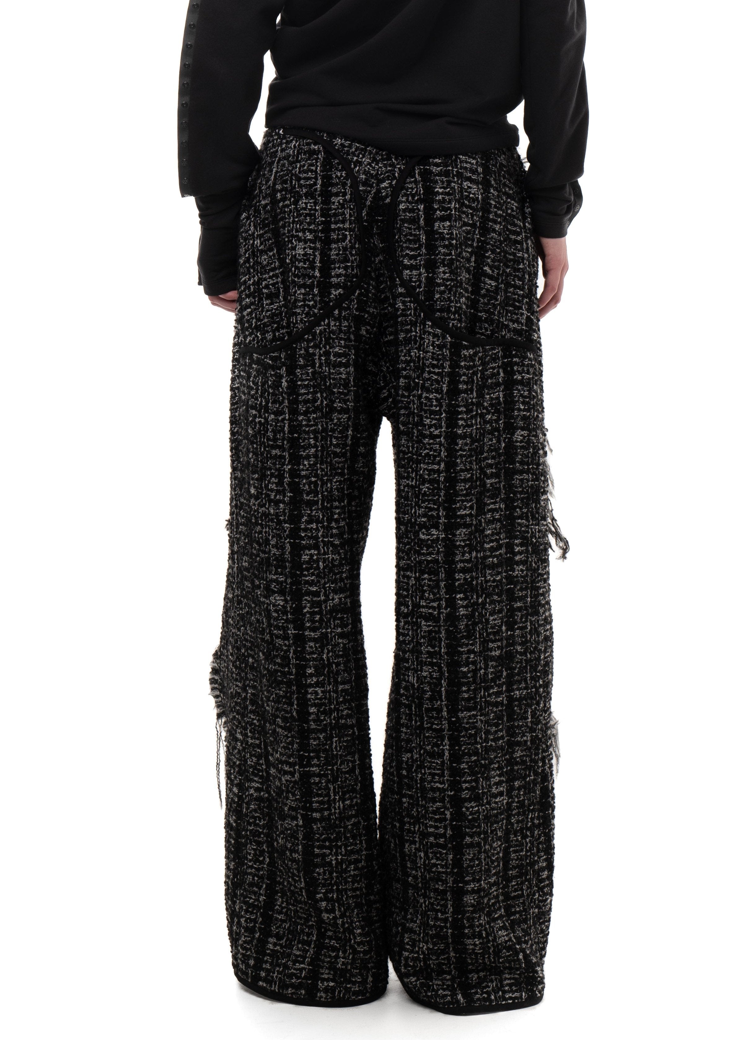 Brushed tweed twist trousers