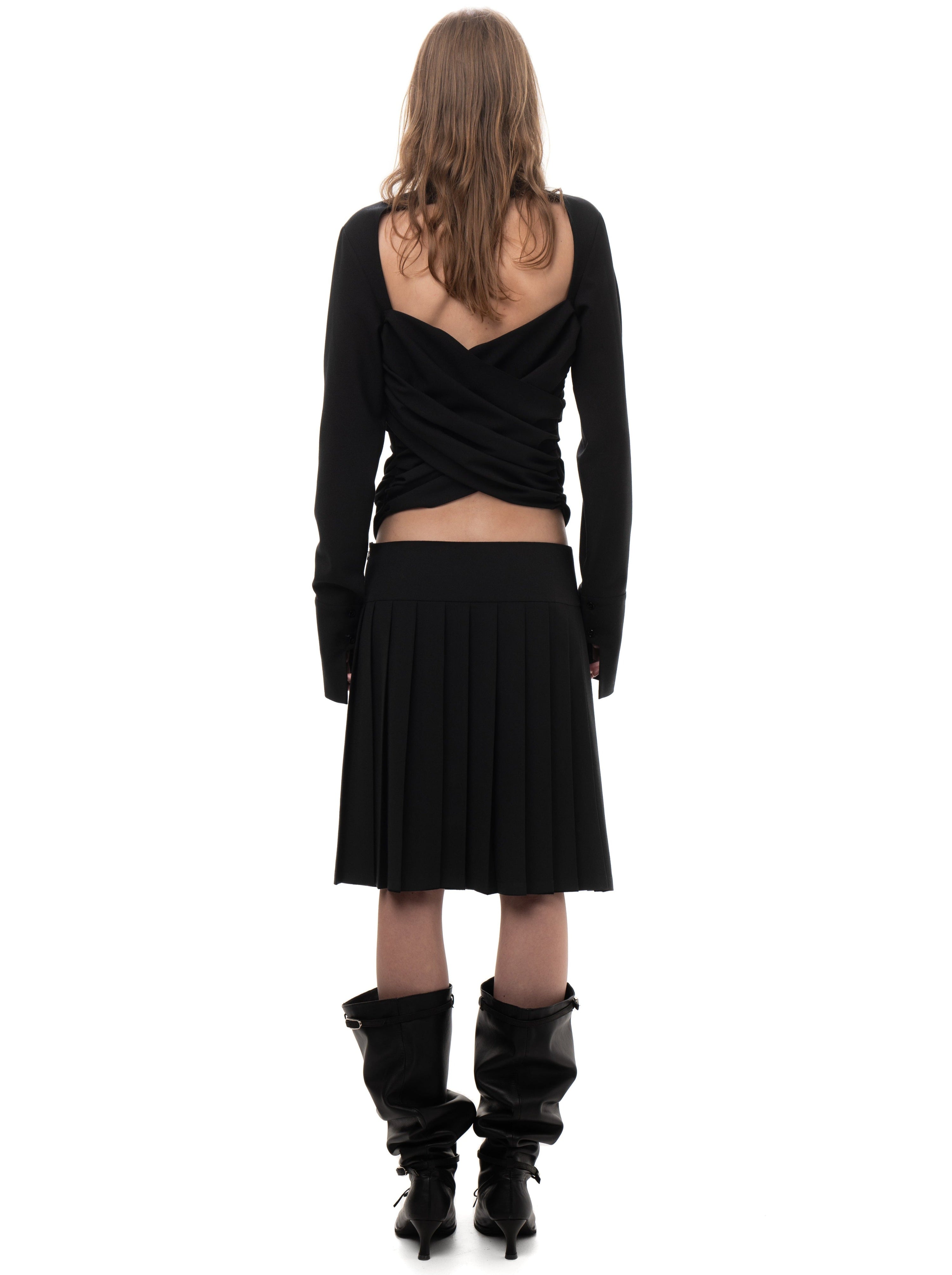 Pleated shirt dress