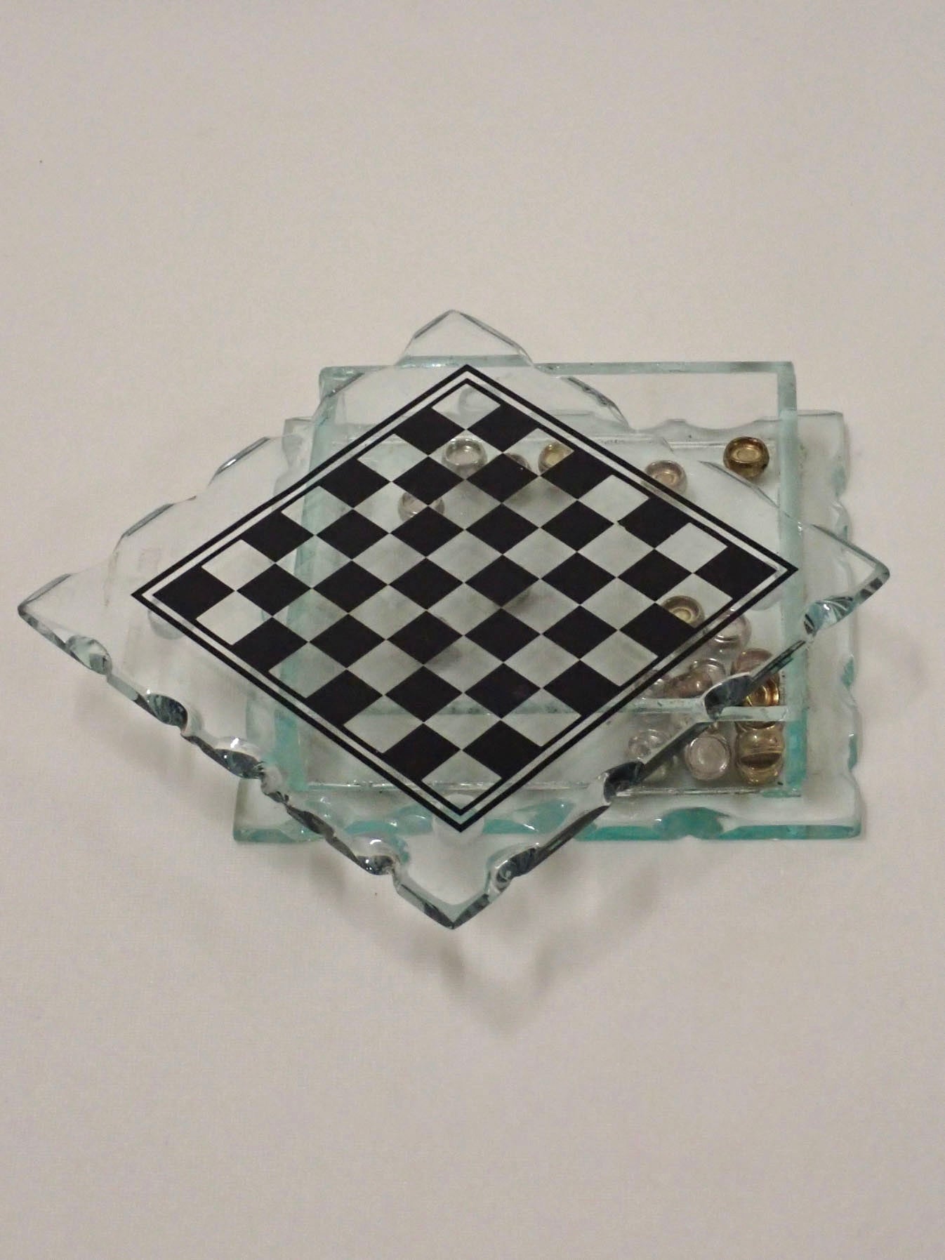 Checkers glass box