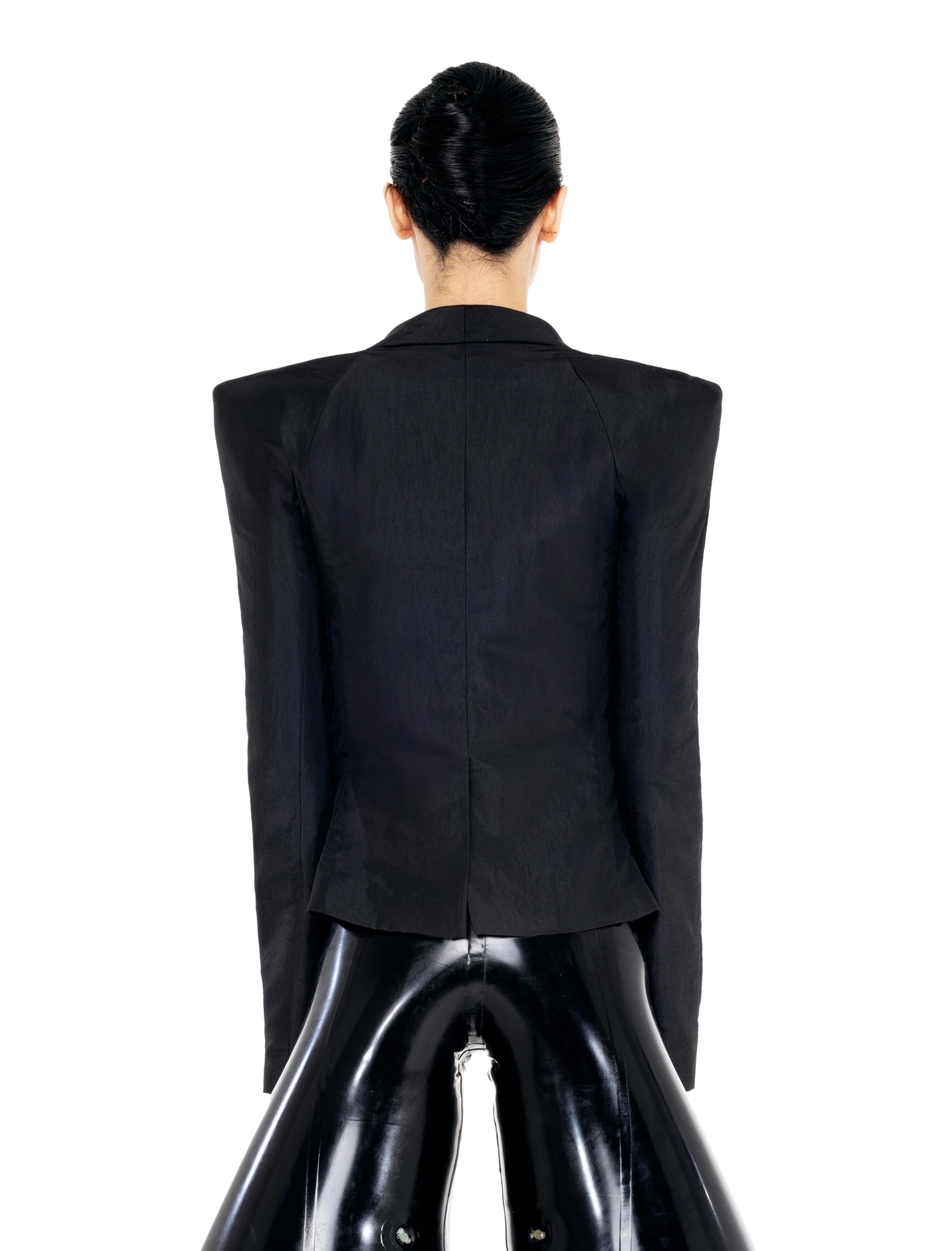 Stone blazer - black