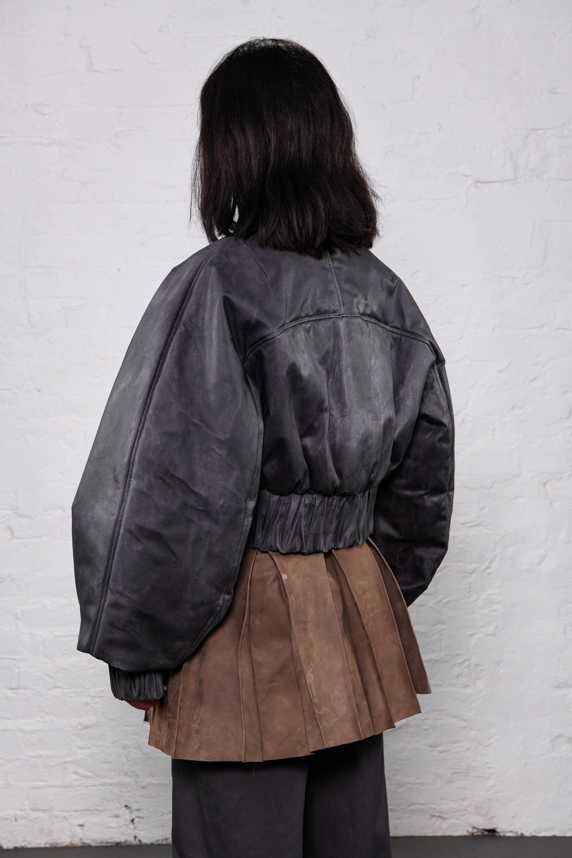 Bomber jacket grey (waxed)