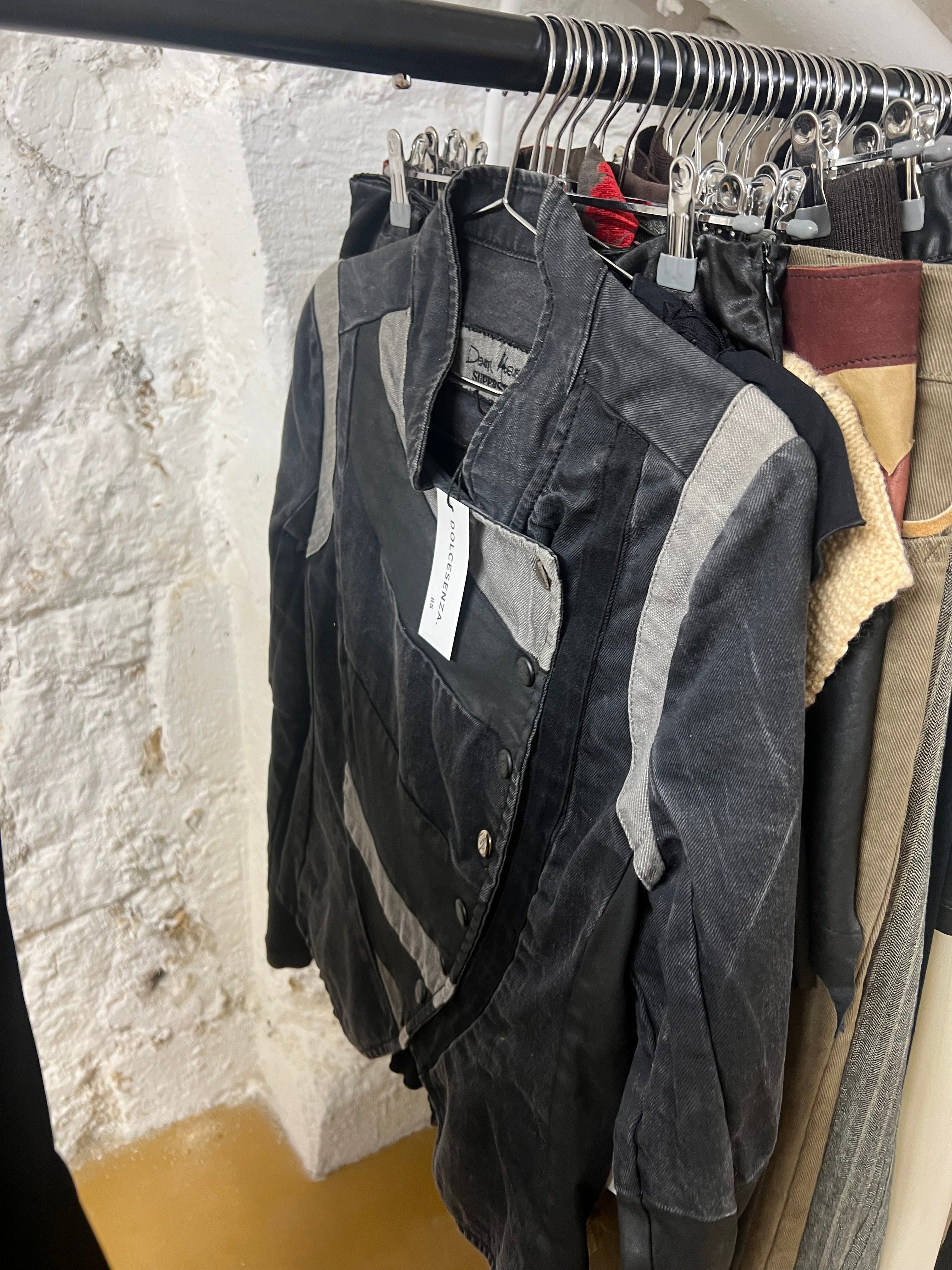 Denim assymetric jacket