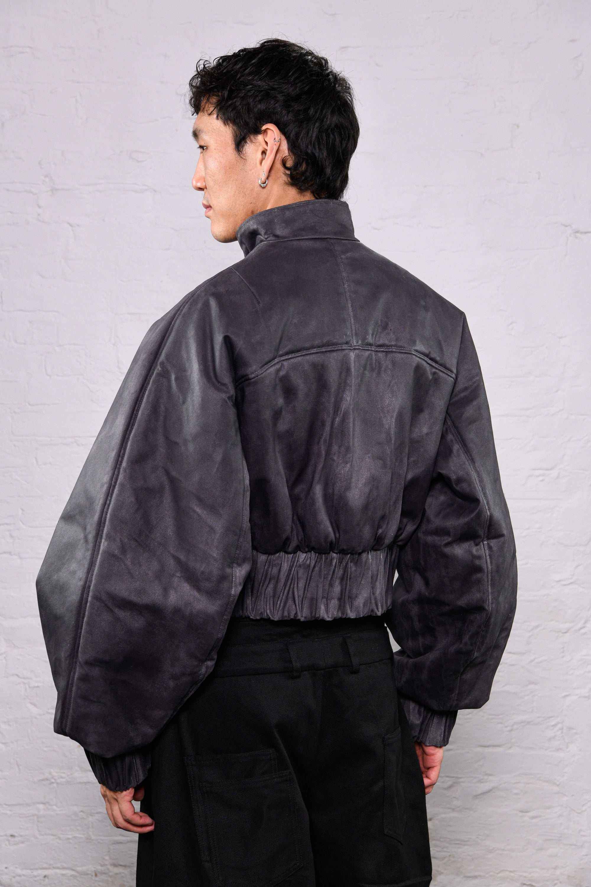 Bomber jacket grey (waxed)