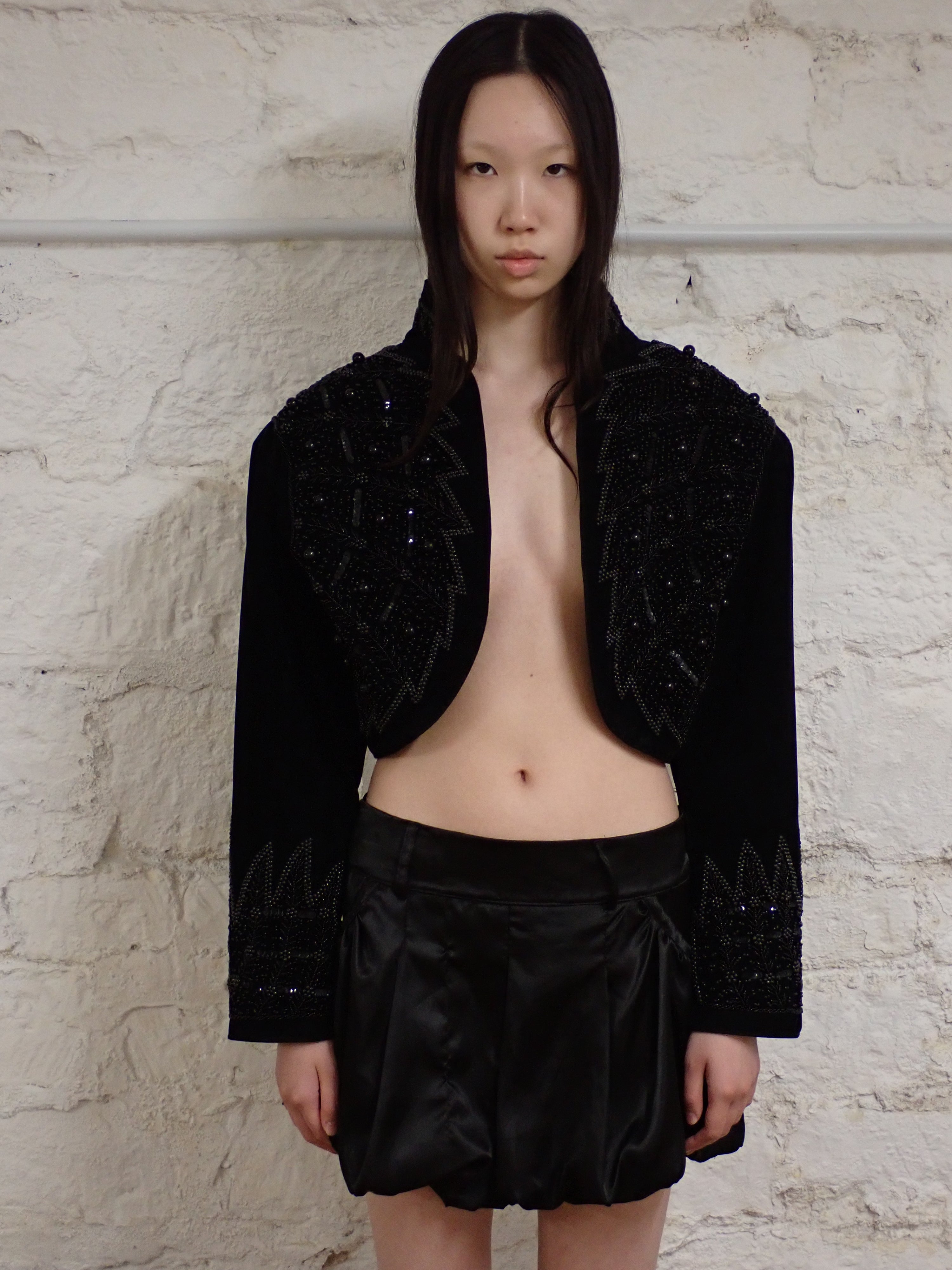Embroided velvet jacket