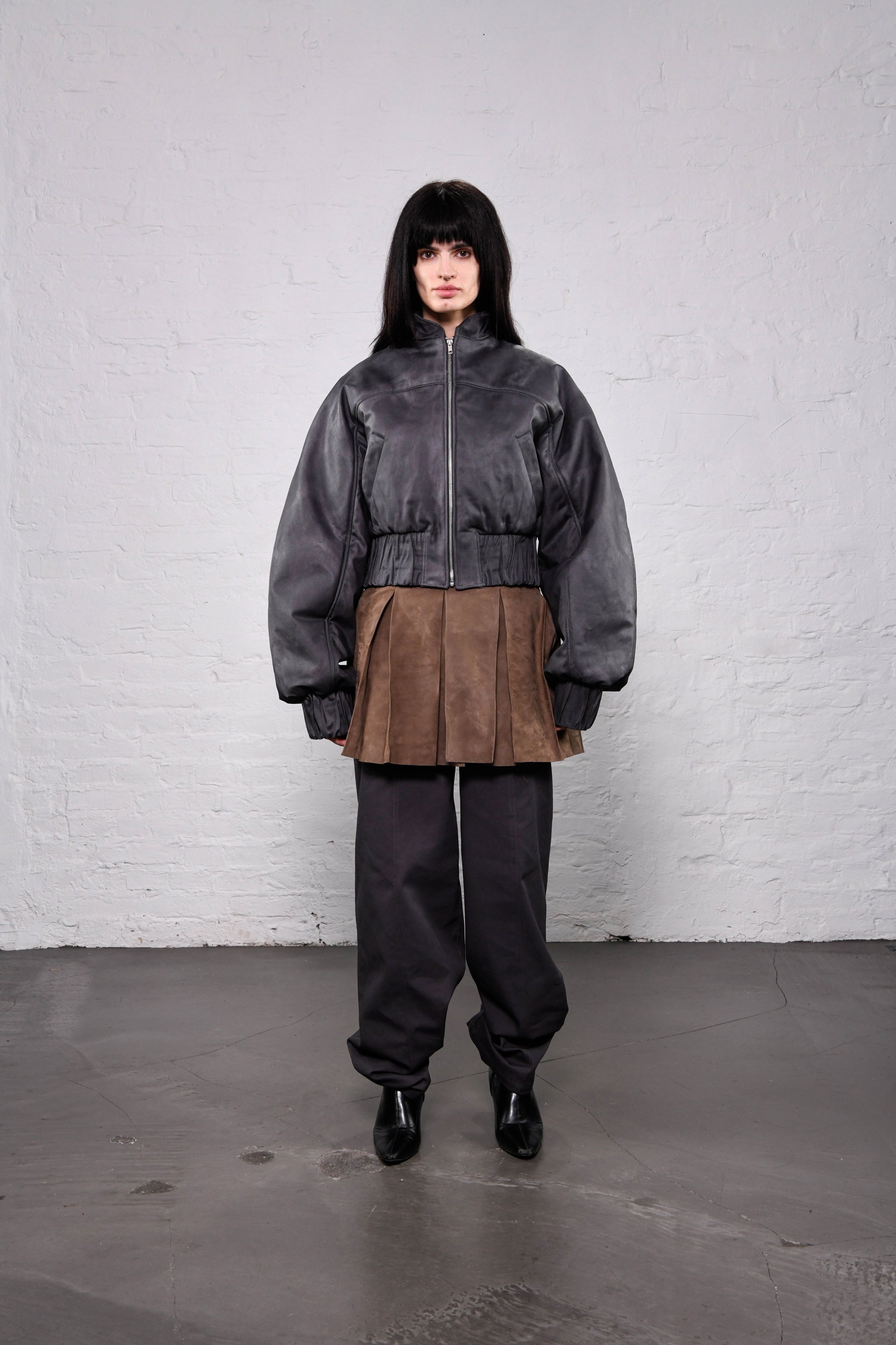 Bomber jacket grey (waxed)