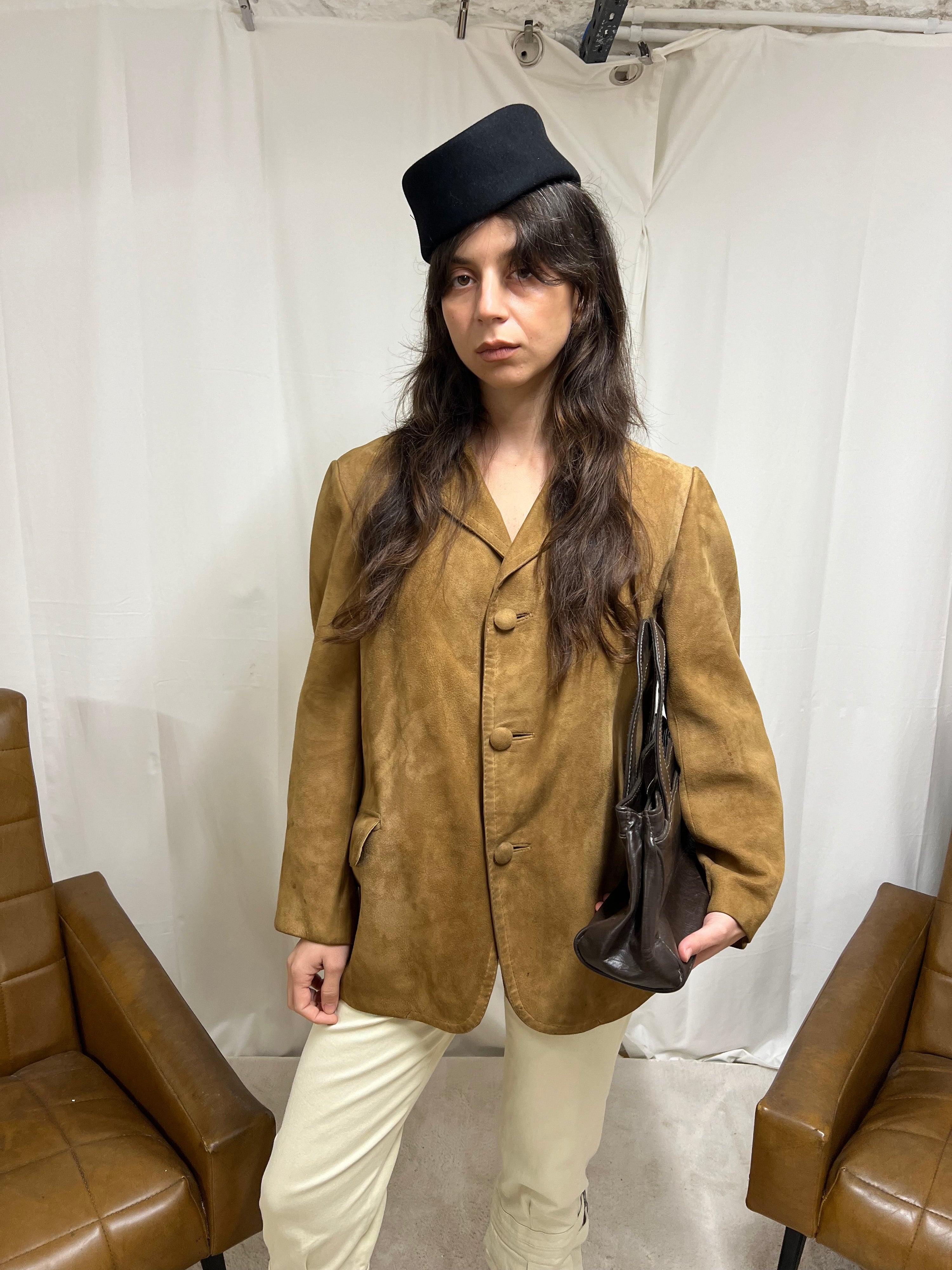 Suede blazer