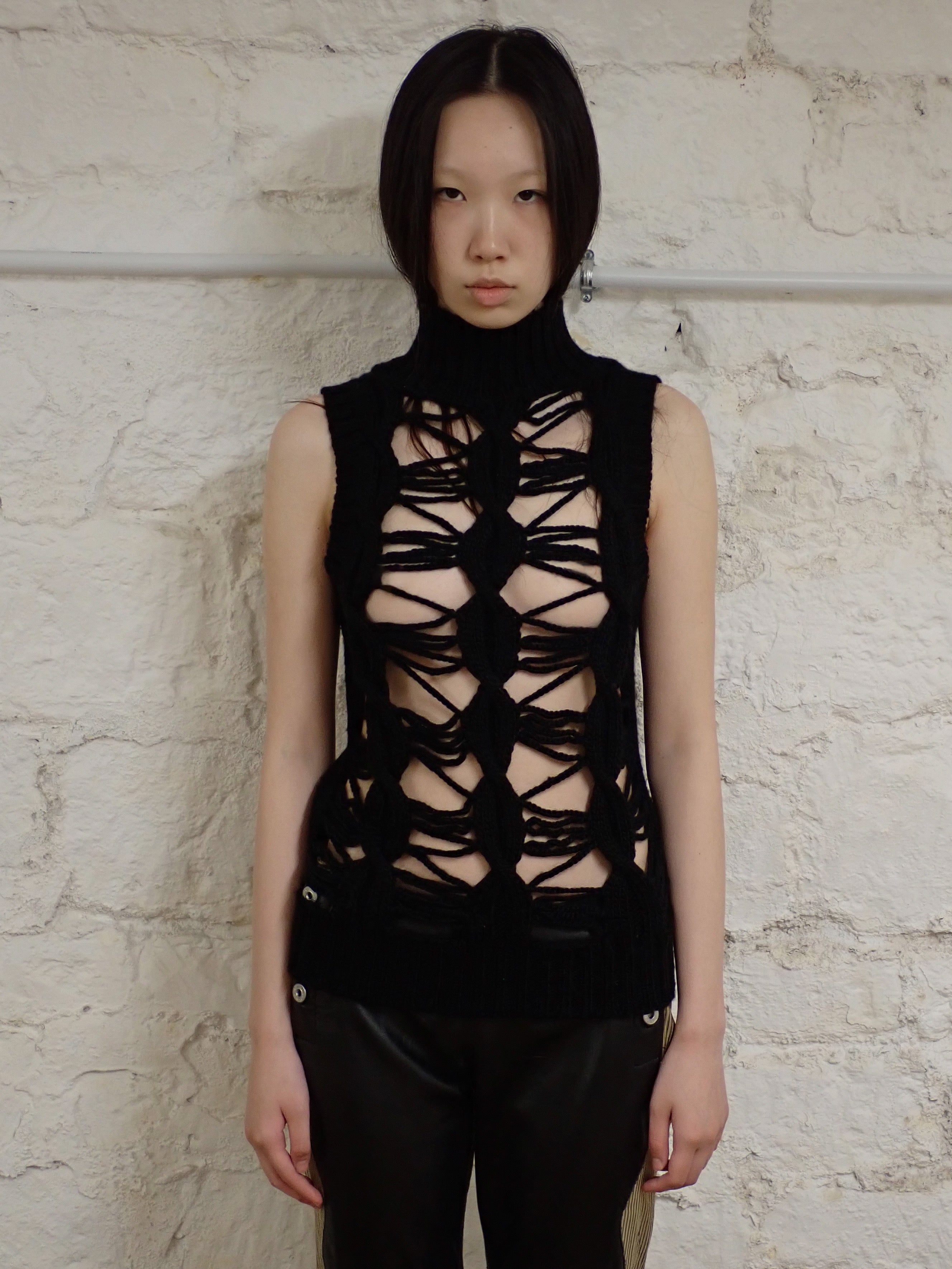 Deconstructed knit top
