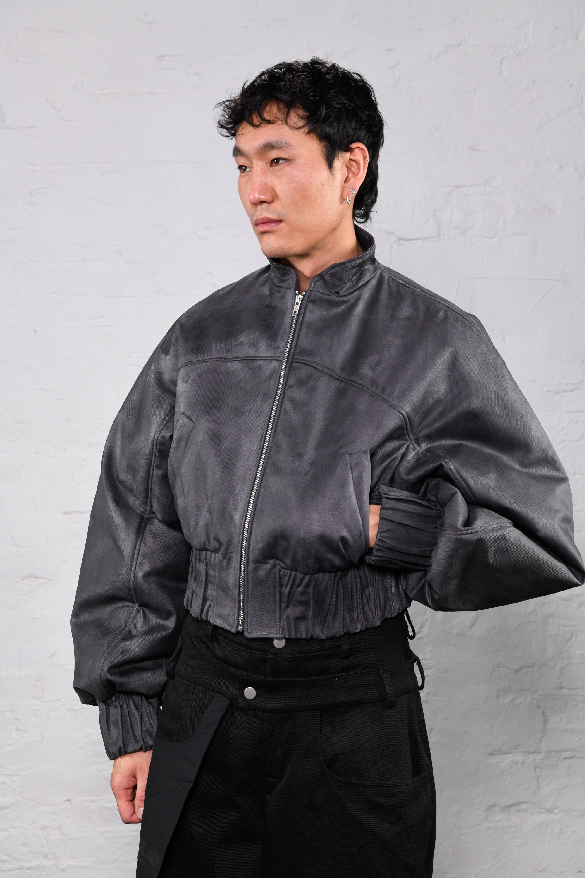 Bomber jacket grey (waxed)