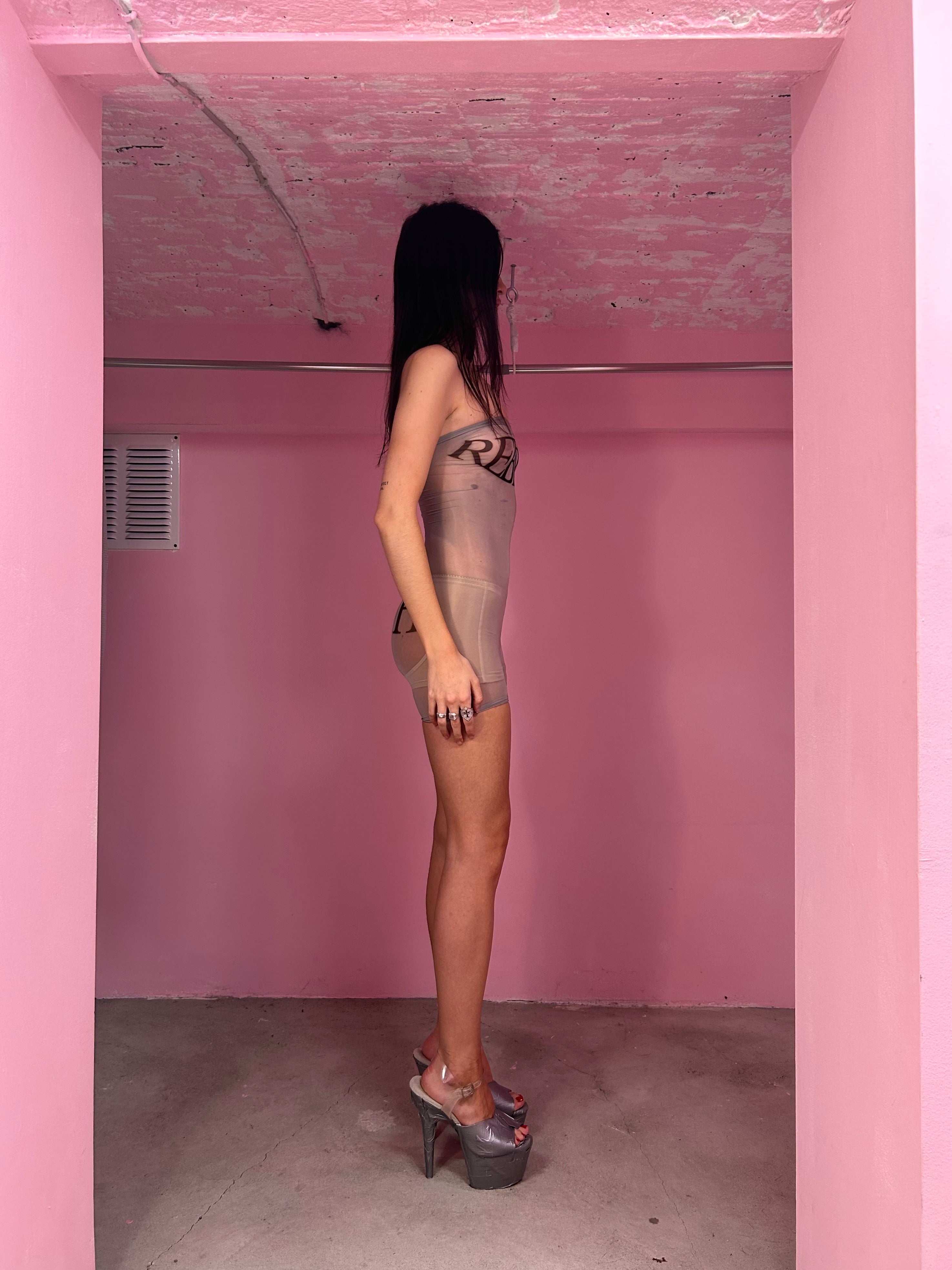 Transparent romper re-birth ex-myszka