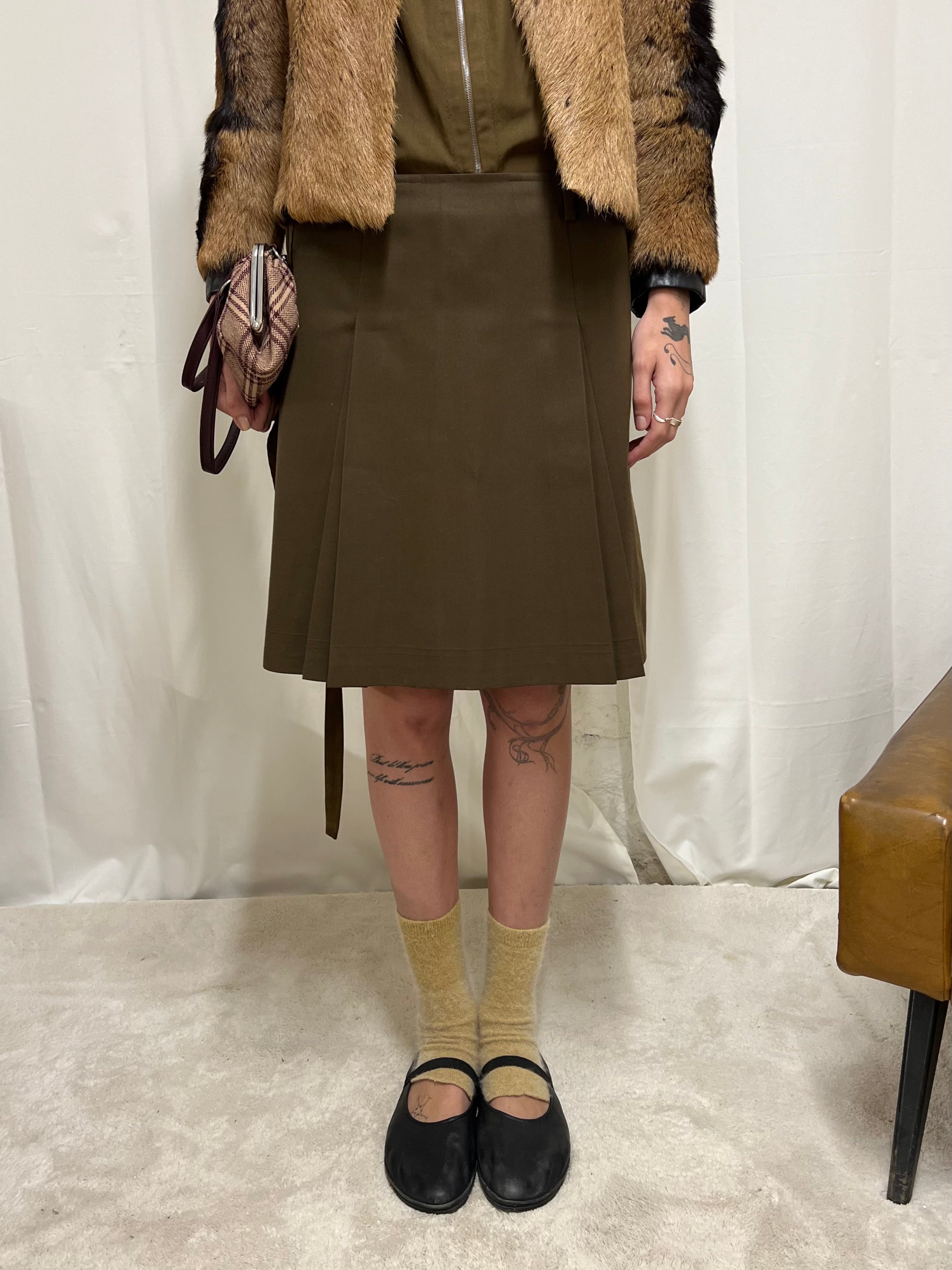 Midi plisset skirt