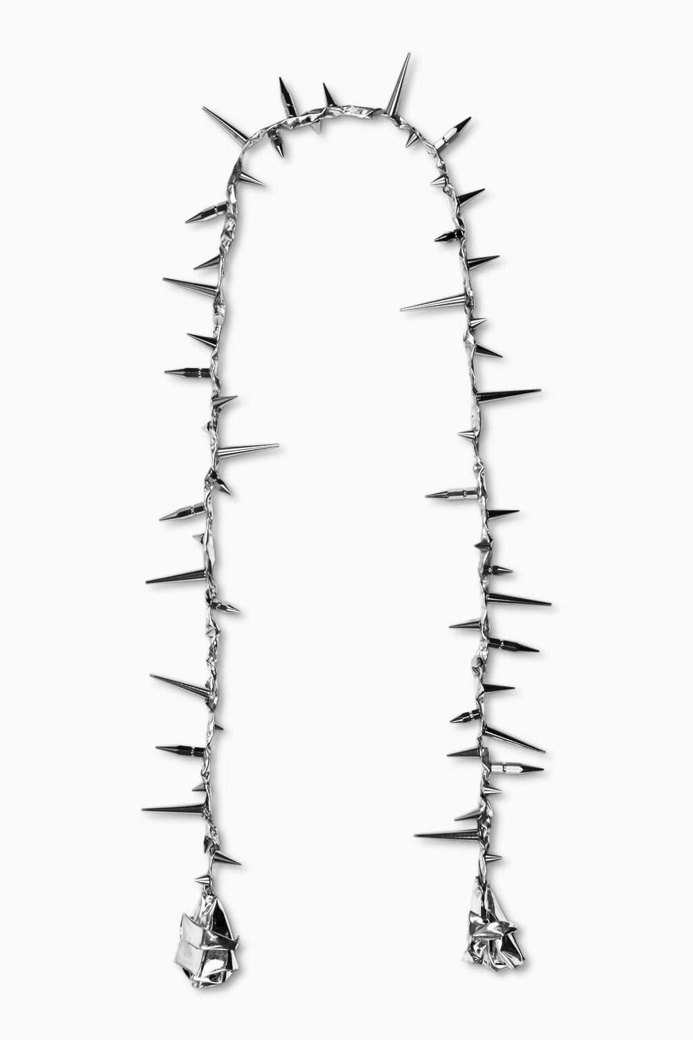 Spike rose scarf - silver